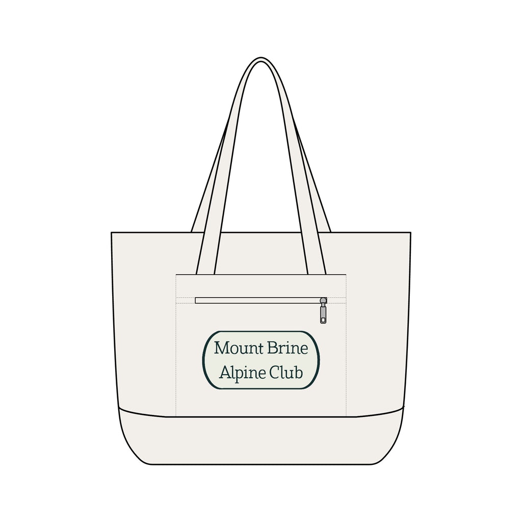Mount Brine Alpine Club 'Peak Chaos' Zippered Canvas Tote