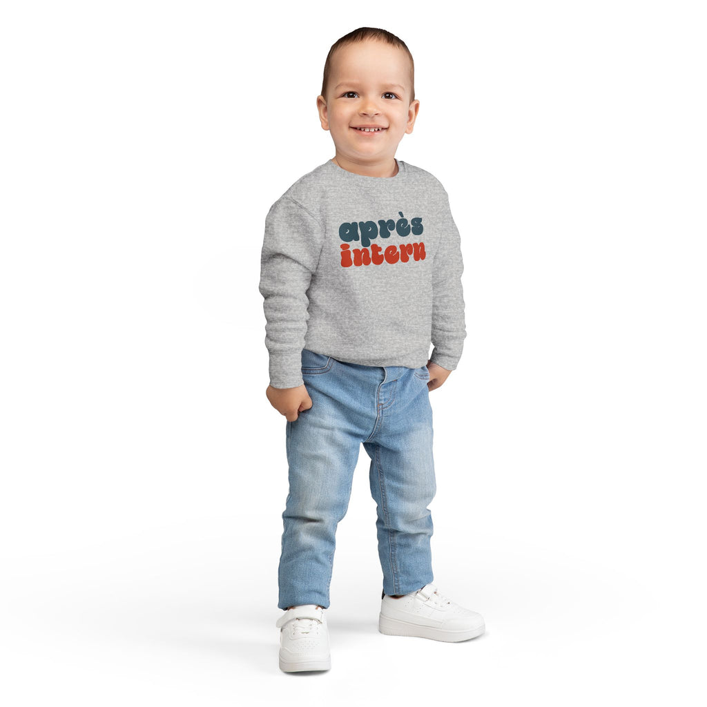 Après Intern Toddler Sweatshirt — Cute Après-Ski Crewneck for Kids