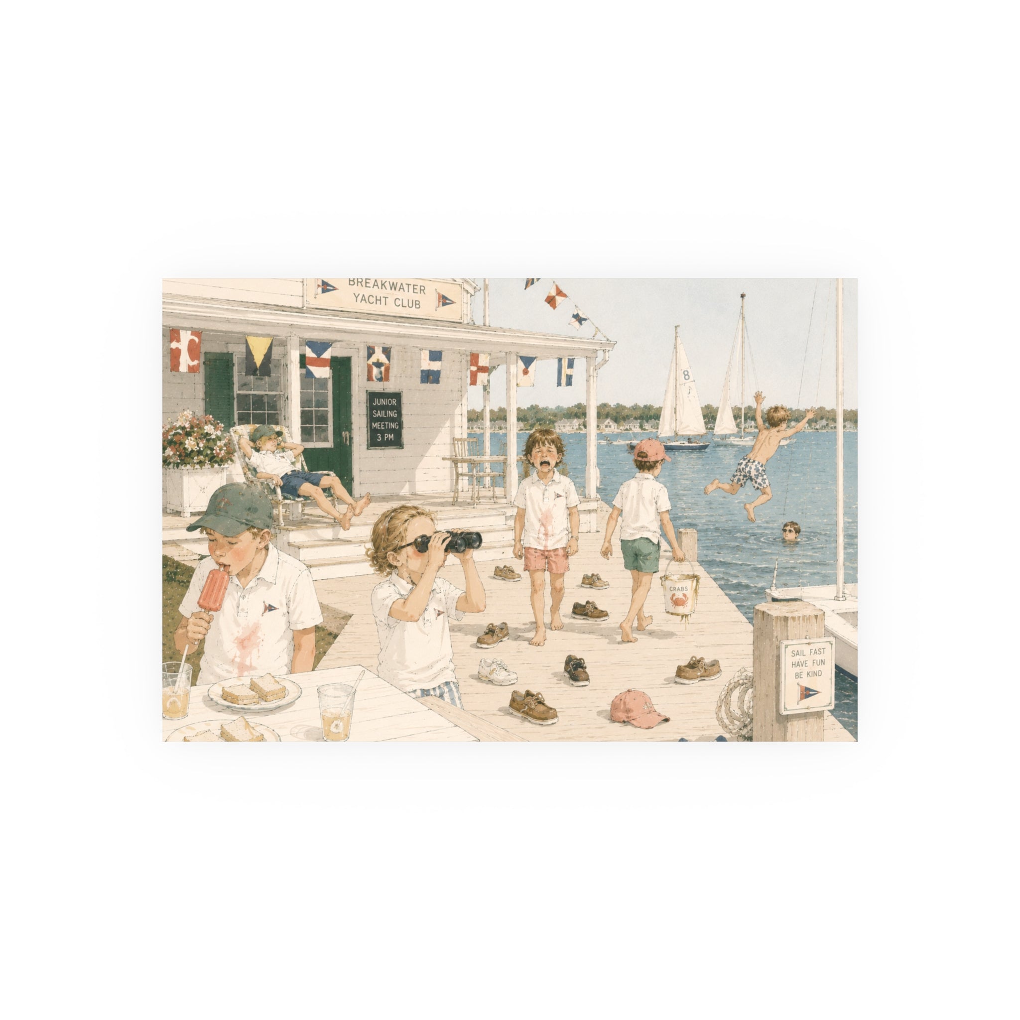 Junior Yacht Club Art Print — Cheeky Nautical Poster