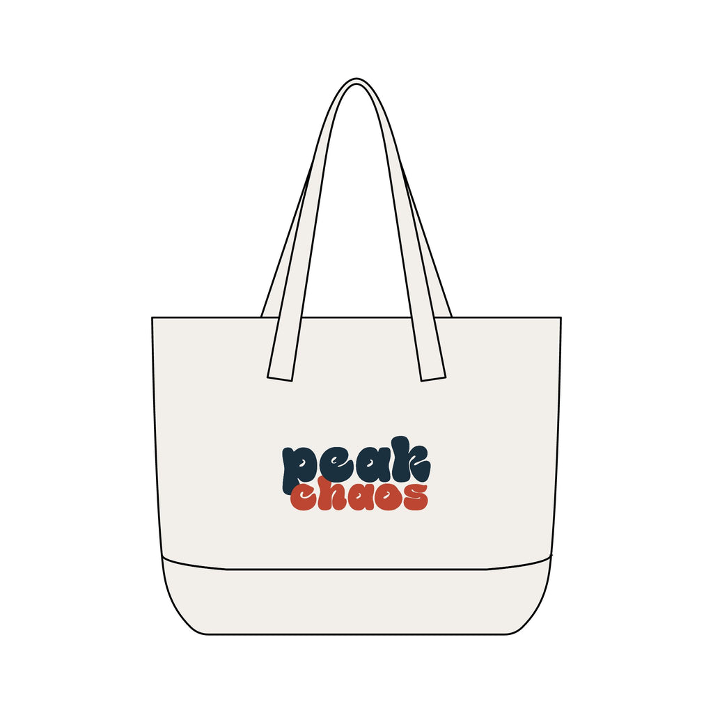 Mount Brine Alpine Club 'Peak Chaos' Zippered Canvas Tote