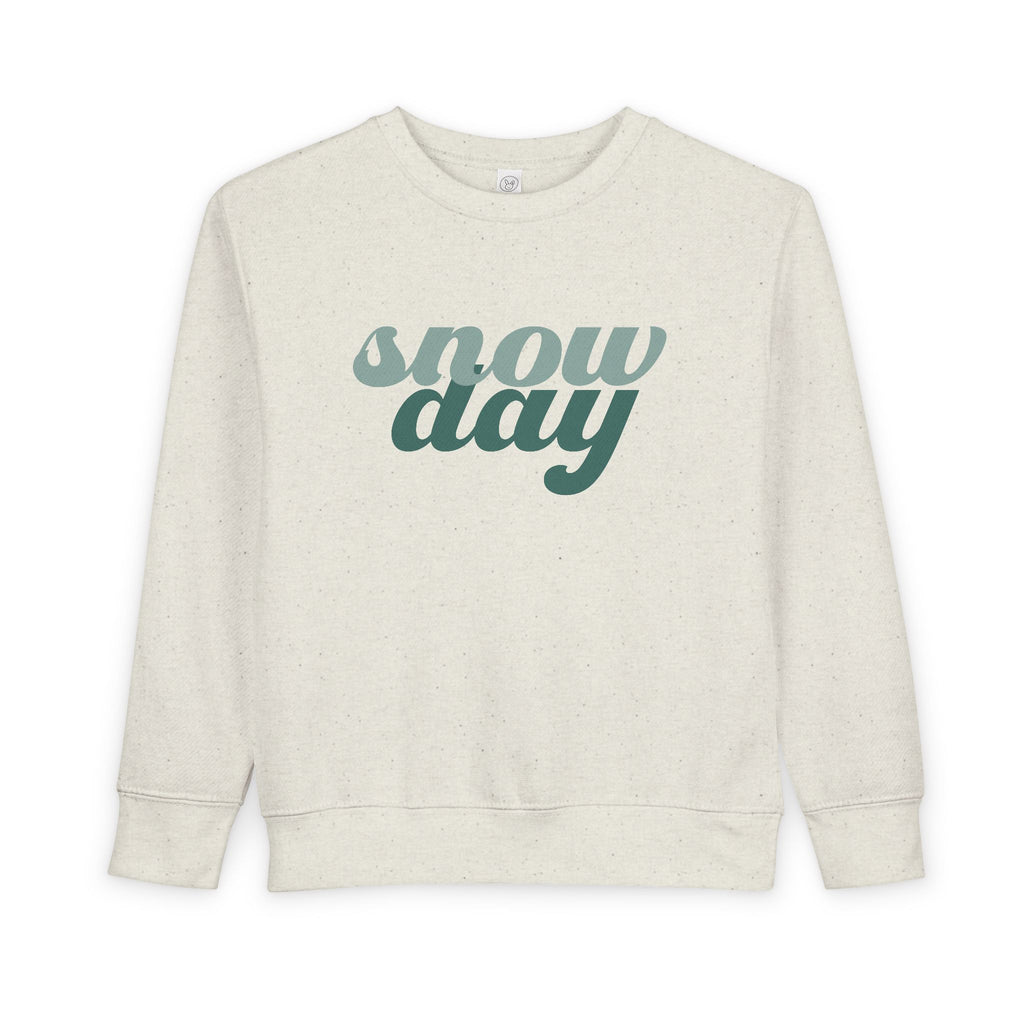 Toddler Sweatshirt — Retro Script “Snow Day” Cozy Winter Top