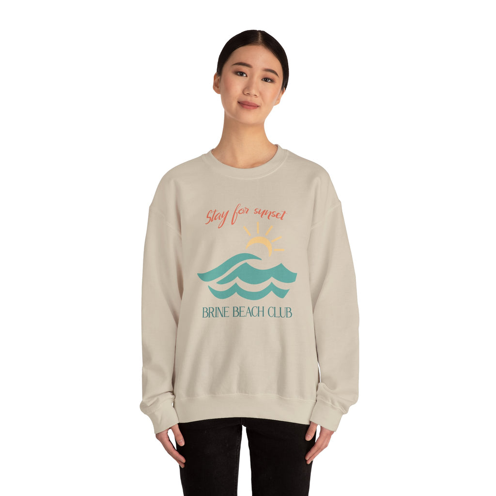 Brine Beach Club "Stay for Sunset" Golden Hour Sweatshirt