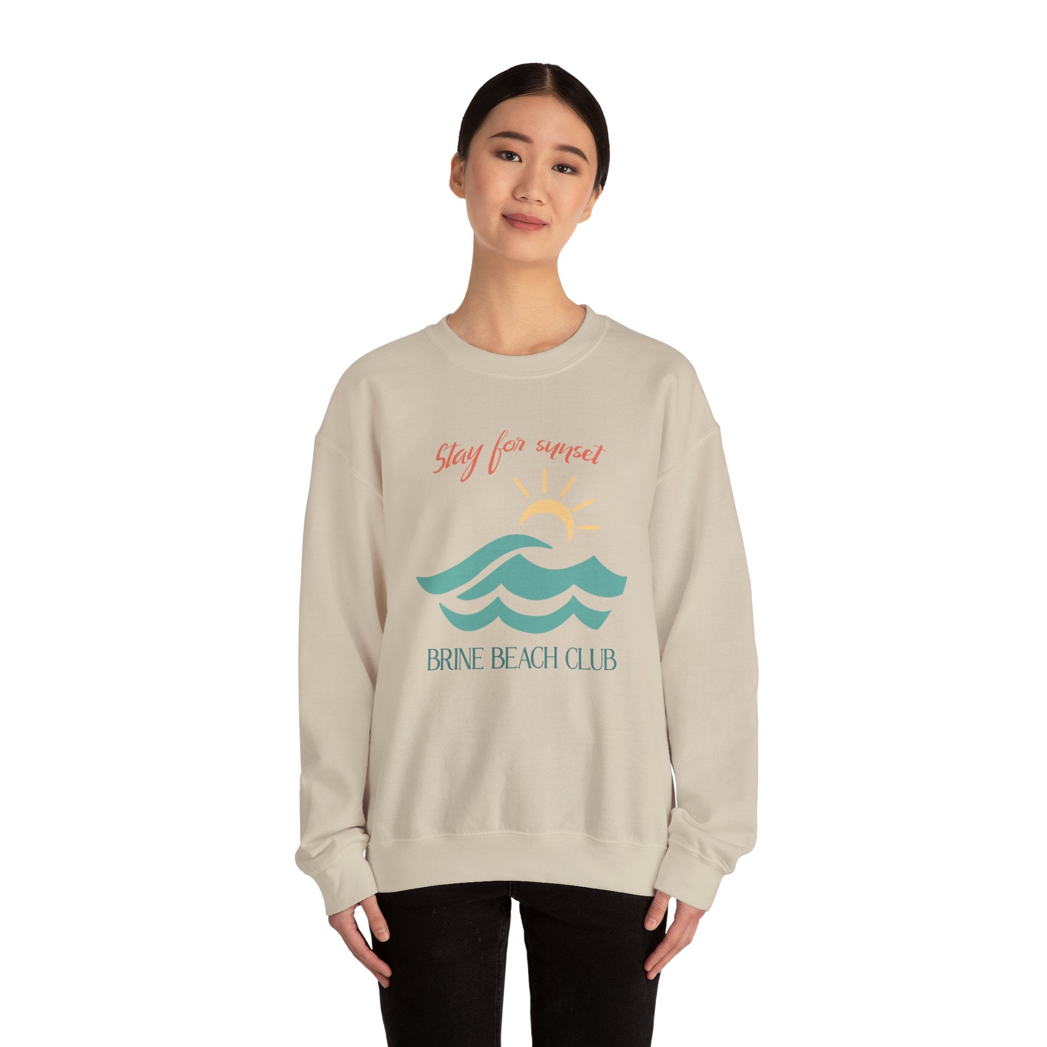 Brine Beach Club "Stay for Sunset" Golden Hour Sweatshirt