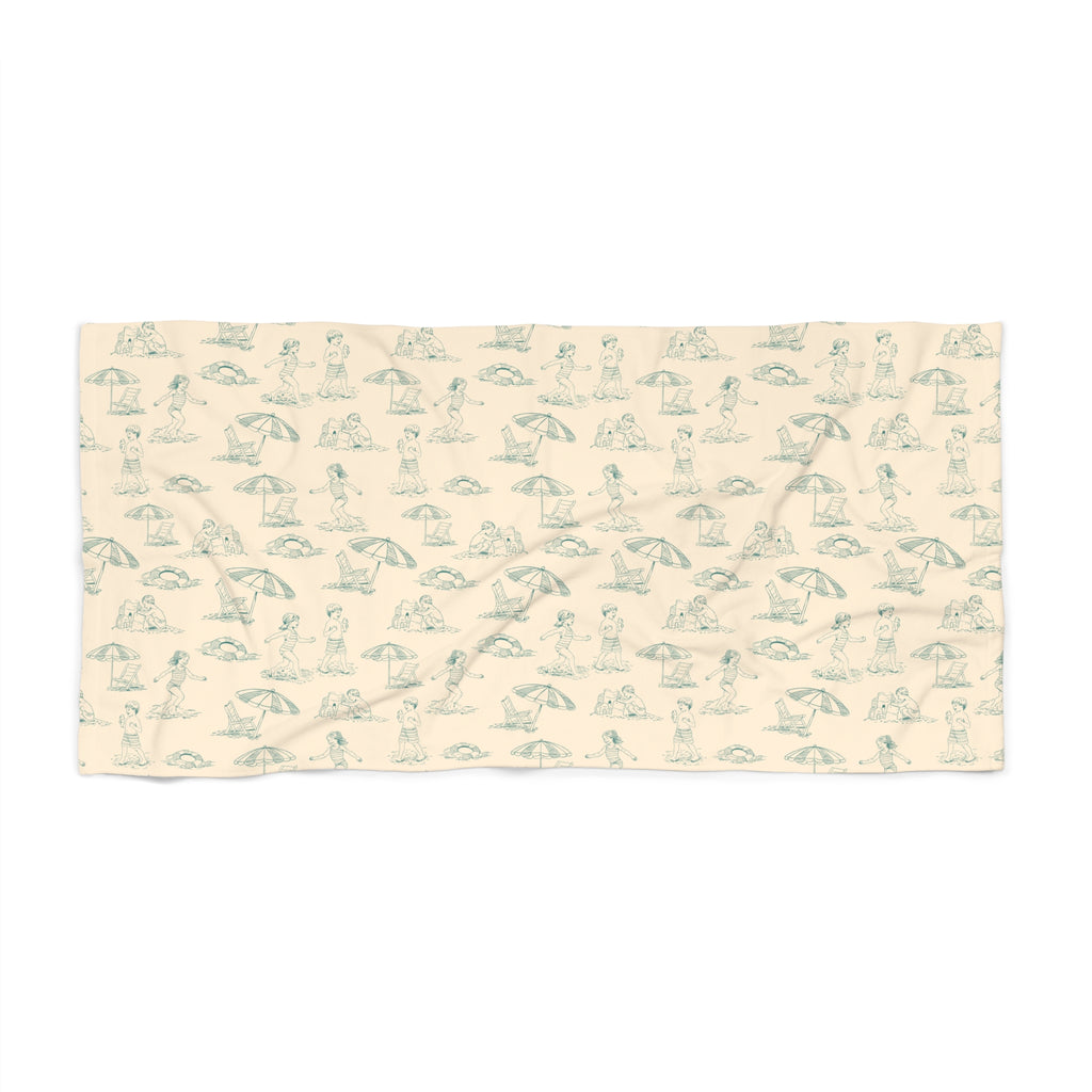 Brine Beach Club Toile Pattern Beach Towel