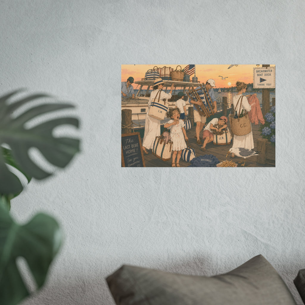 The Last Boat Home Art Print — Satin & Archival Matte Poster