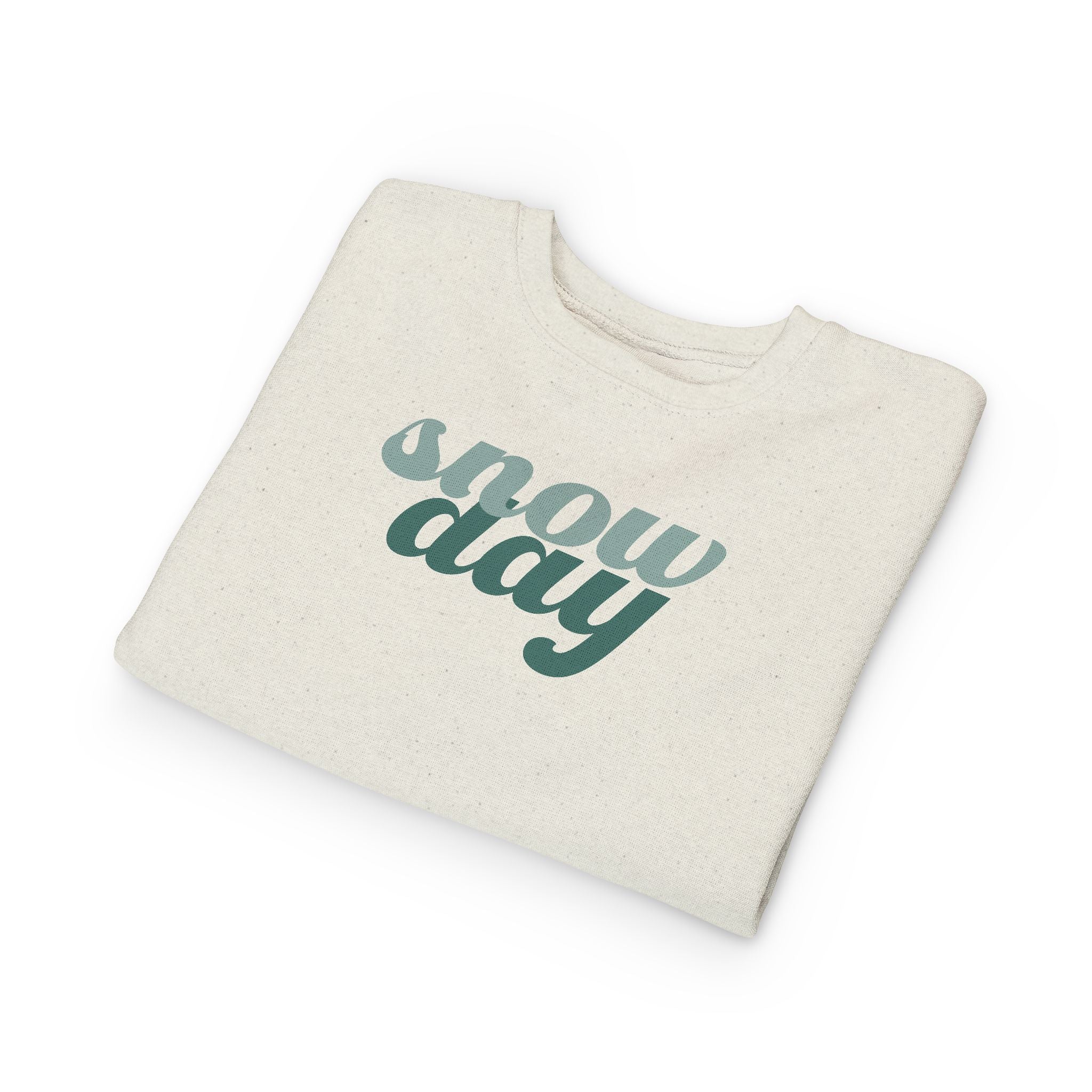 Toddler Sweatshirt — Retro Script “Snow Day” Cozy Winter Top