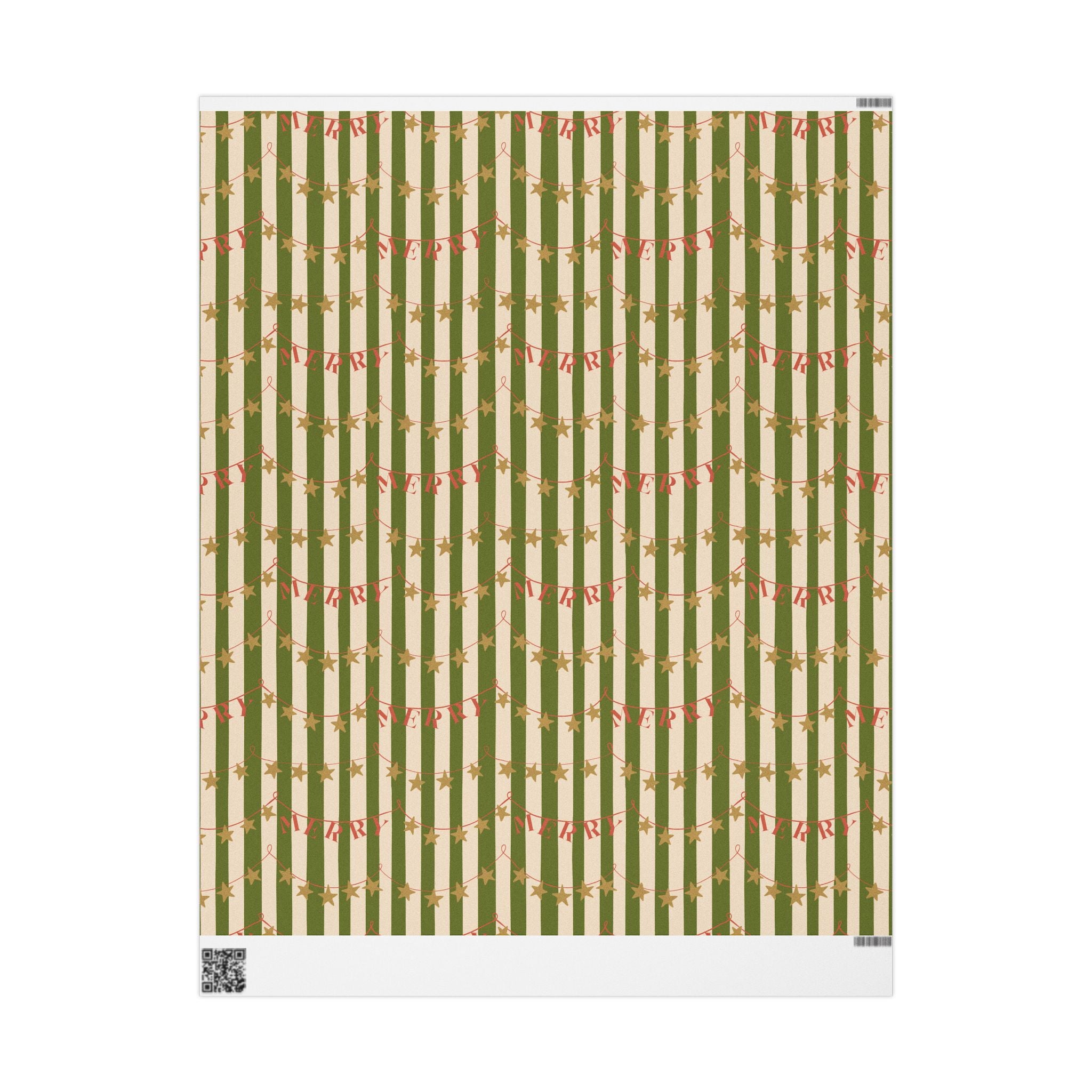 Vintage Star Garland Holiday Wrapping Paper