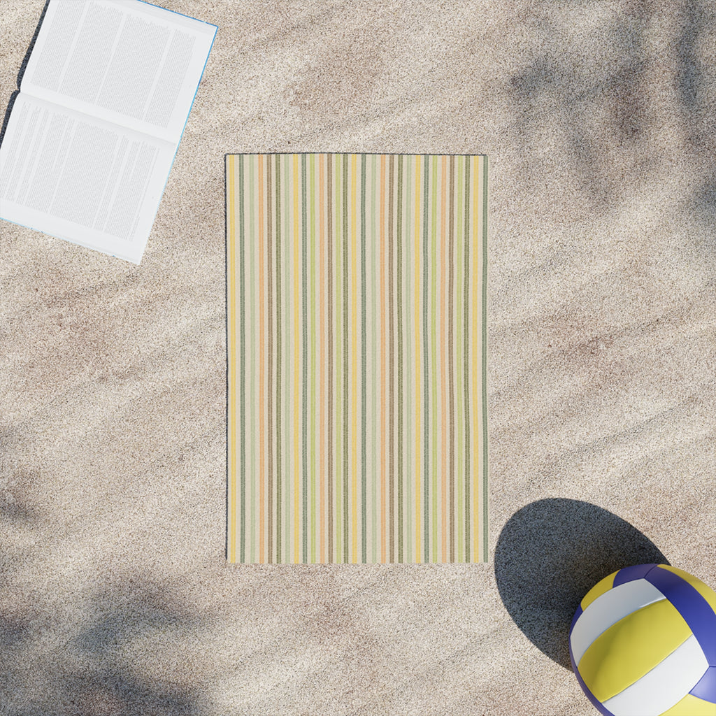 Camp Brine Spring 2026 Kids Beach Towel — Retro Summer Stripe Design