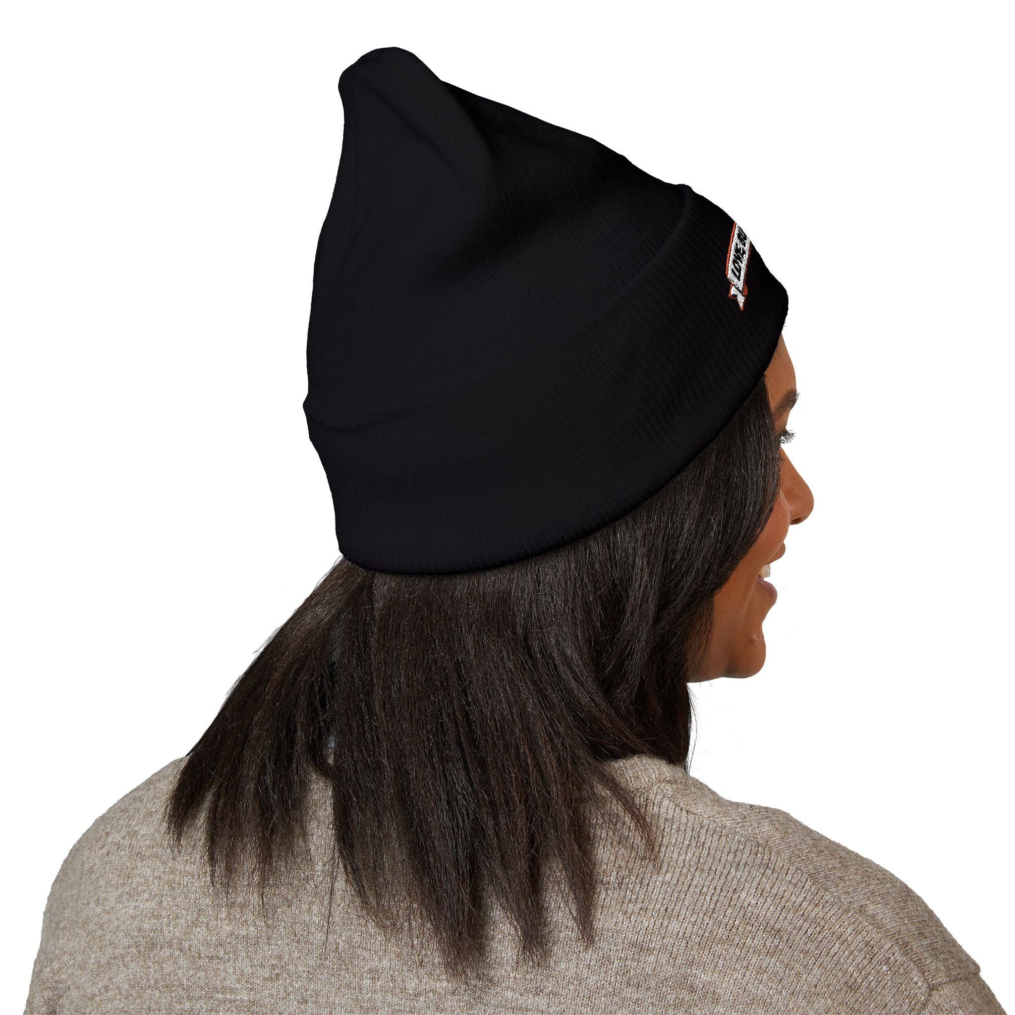 Embroidered 'Love, But Make It Chaos' Cuffed Beanie