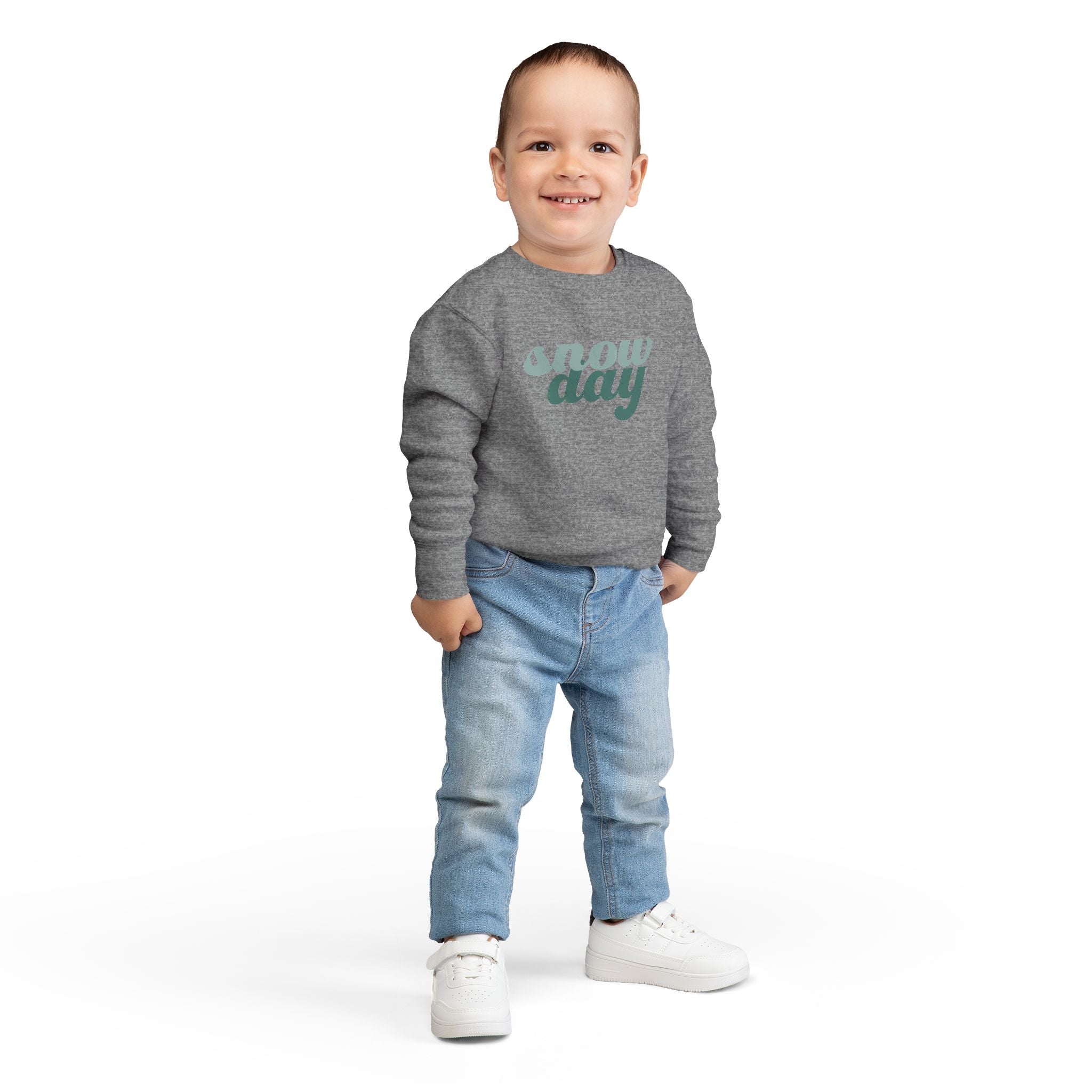 Toddler Sweatshirt — Retro Script “Snow Day” Cozy Winter Top