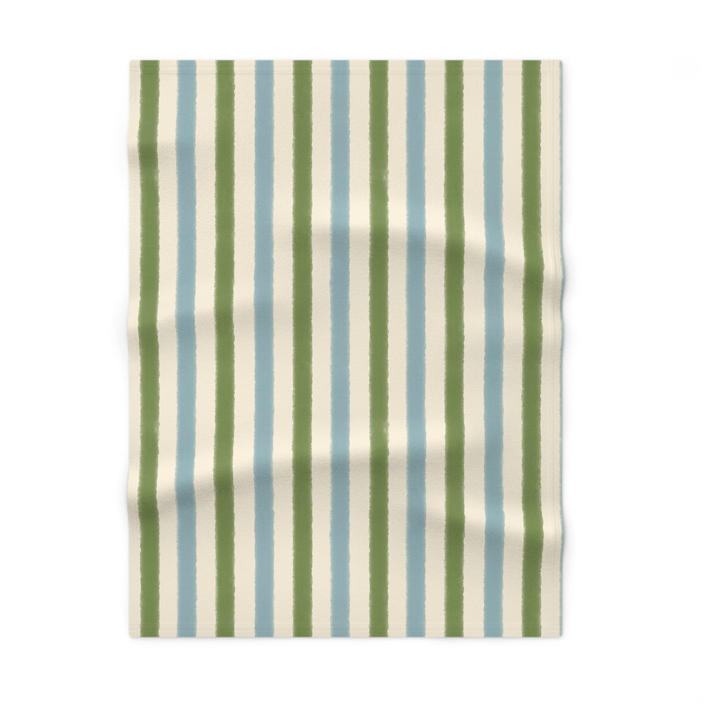 Stripes Vintage Playroom Baby Blanket — Soft Fleece Nursery Throw for Newborns & Toddlers