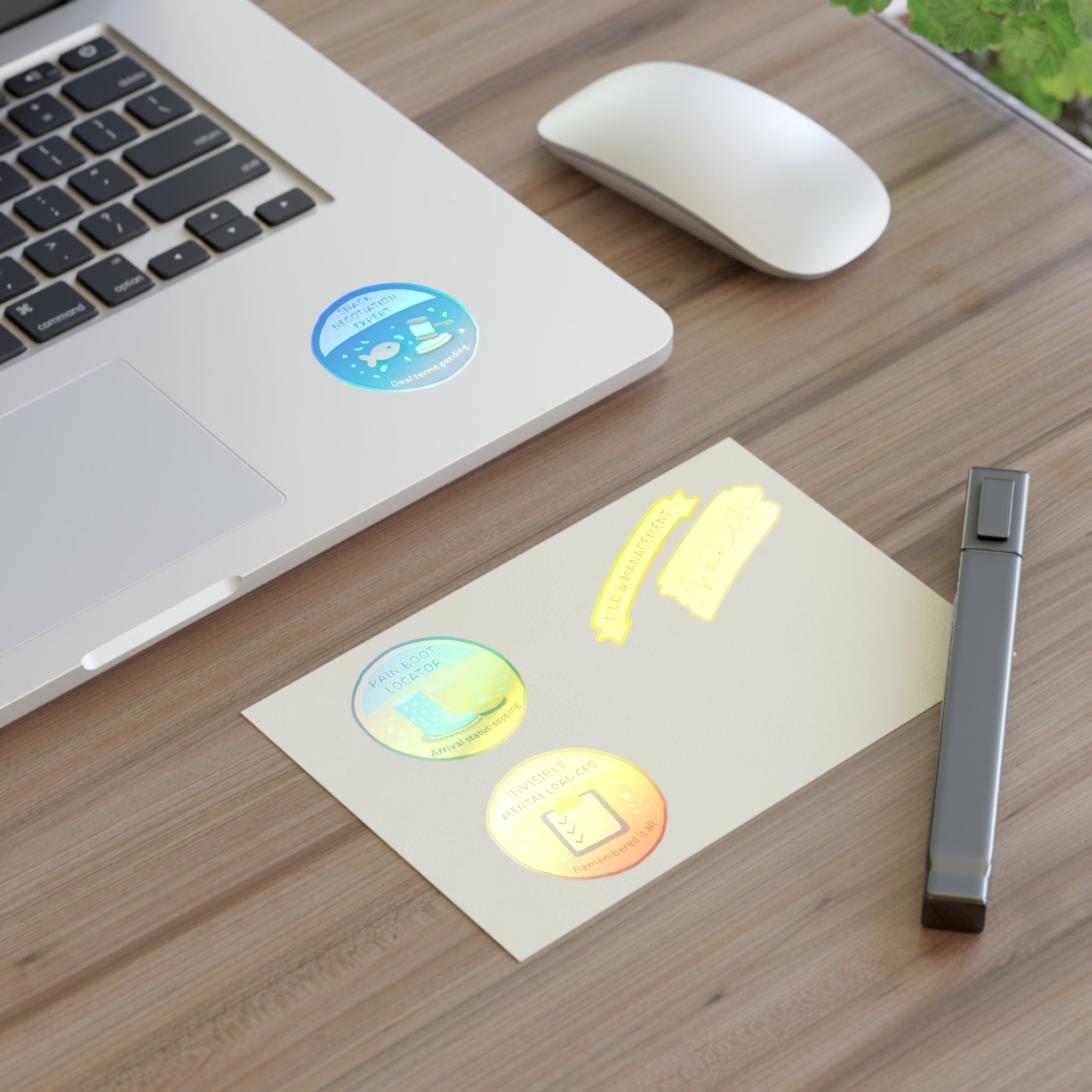 Quirky Achievement Sticker Sheet — Rain Boot Locator, Snack Negotiation Expert & More