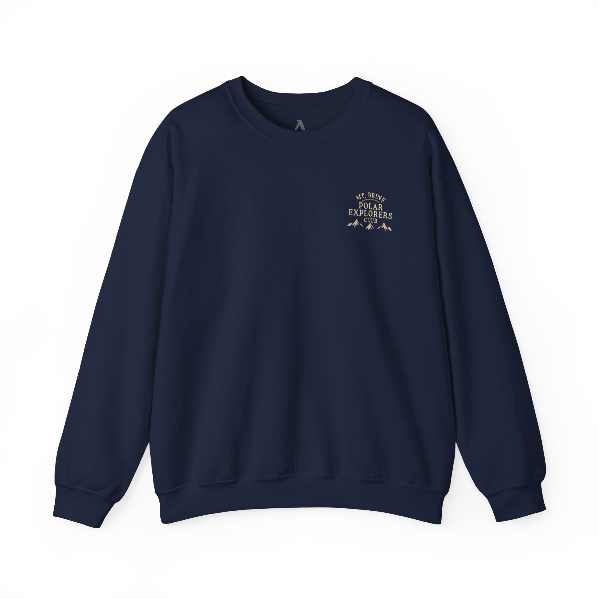 Crewneck Sweatshirt Mt Brine Polar Explorers Club Adventure Badge Design