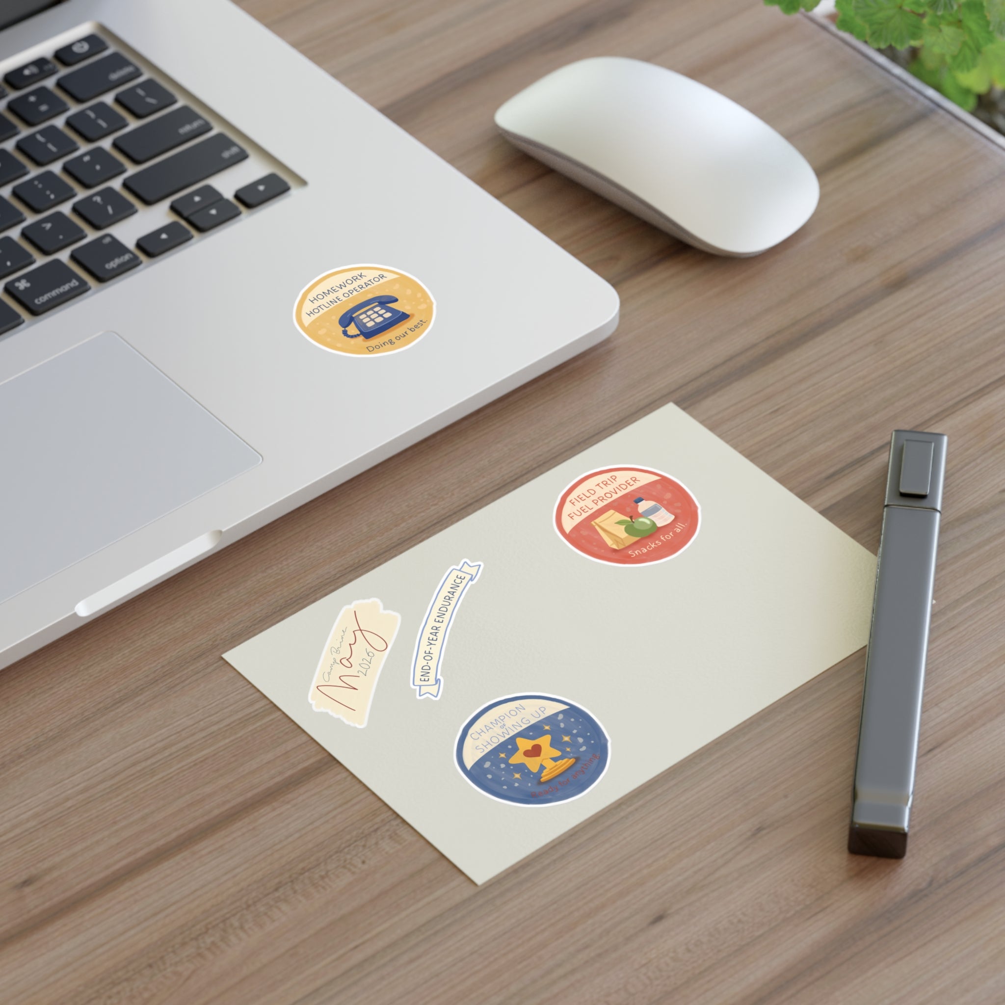Camp Brine Mom Merit Badge Sticker Sheets — End of Year May 2026