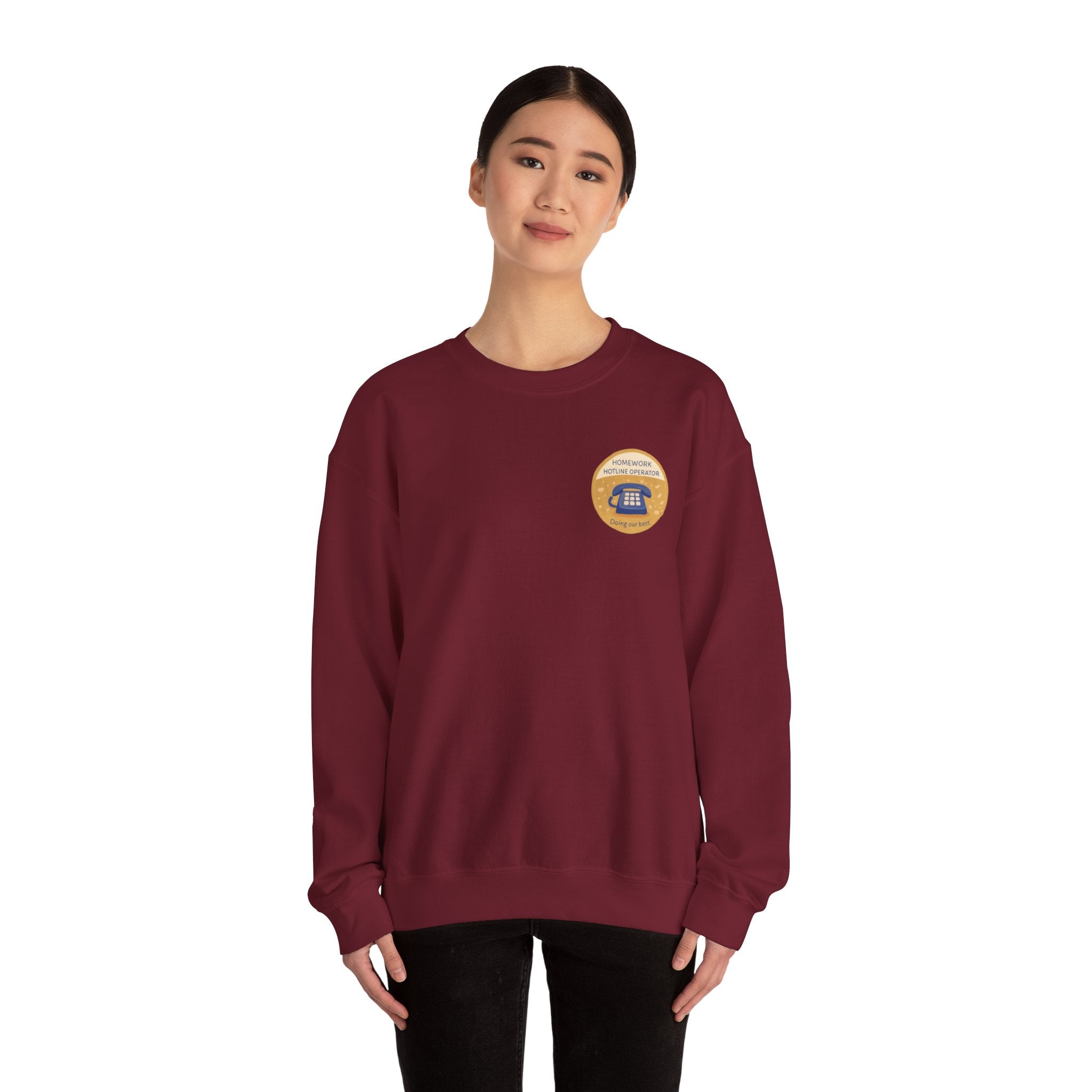 Homework Hotline Mom Merit Badge Sweatshirt