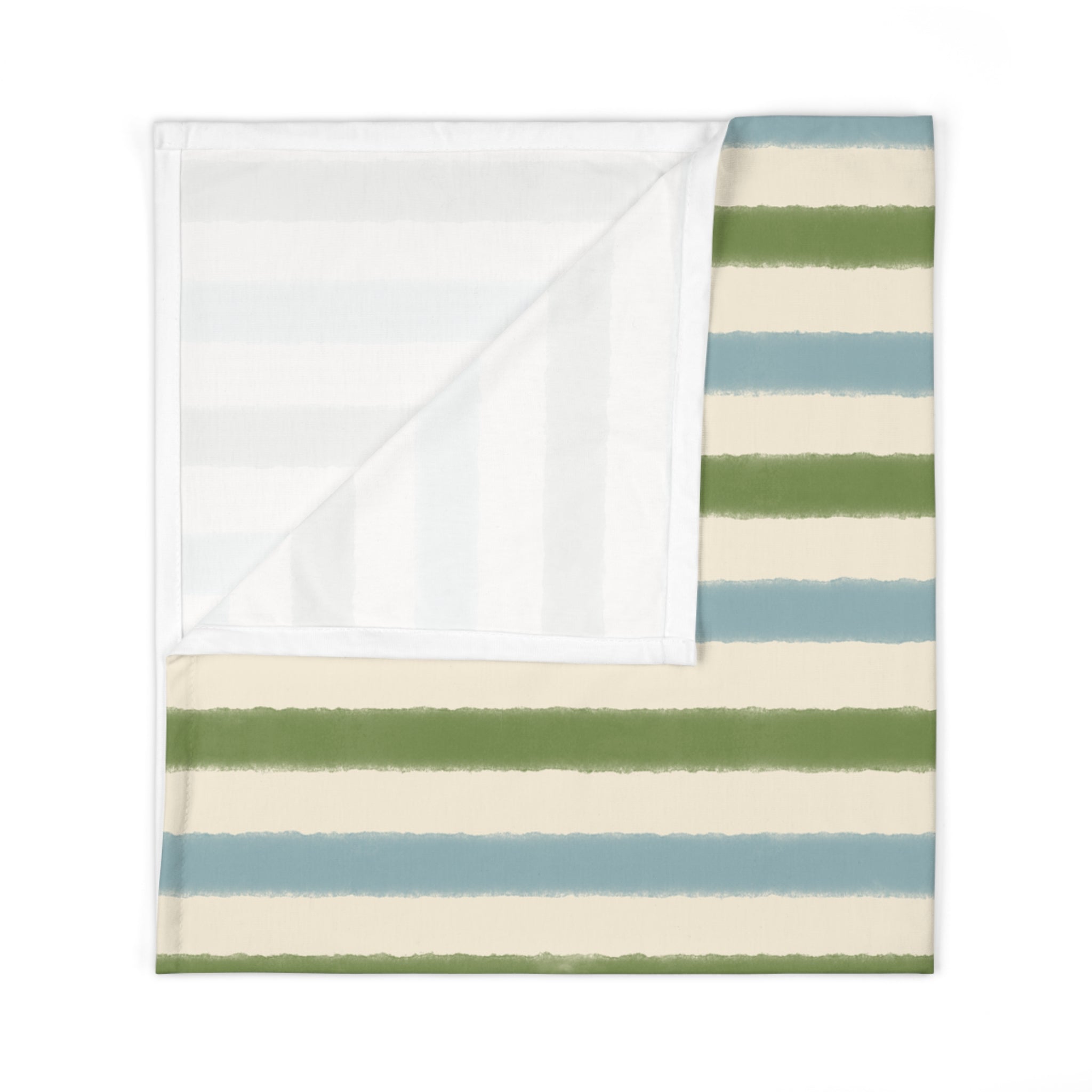Vintage Watercolor Stripe Baby Swaddle Blanket — Playroom Newborn Gift