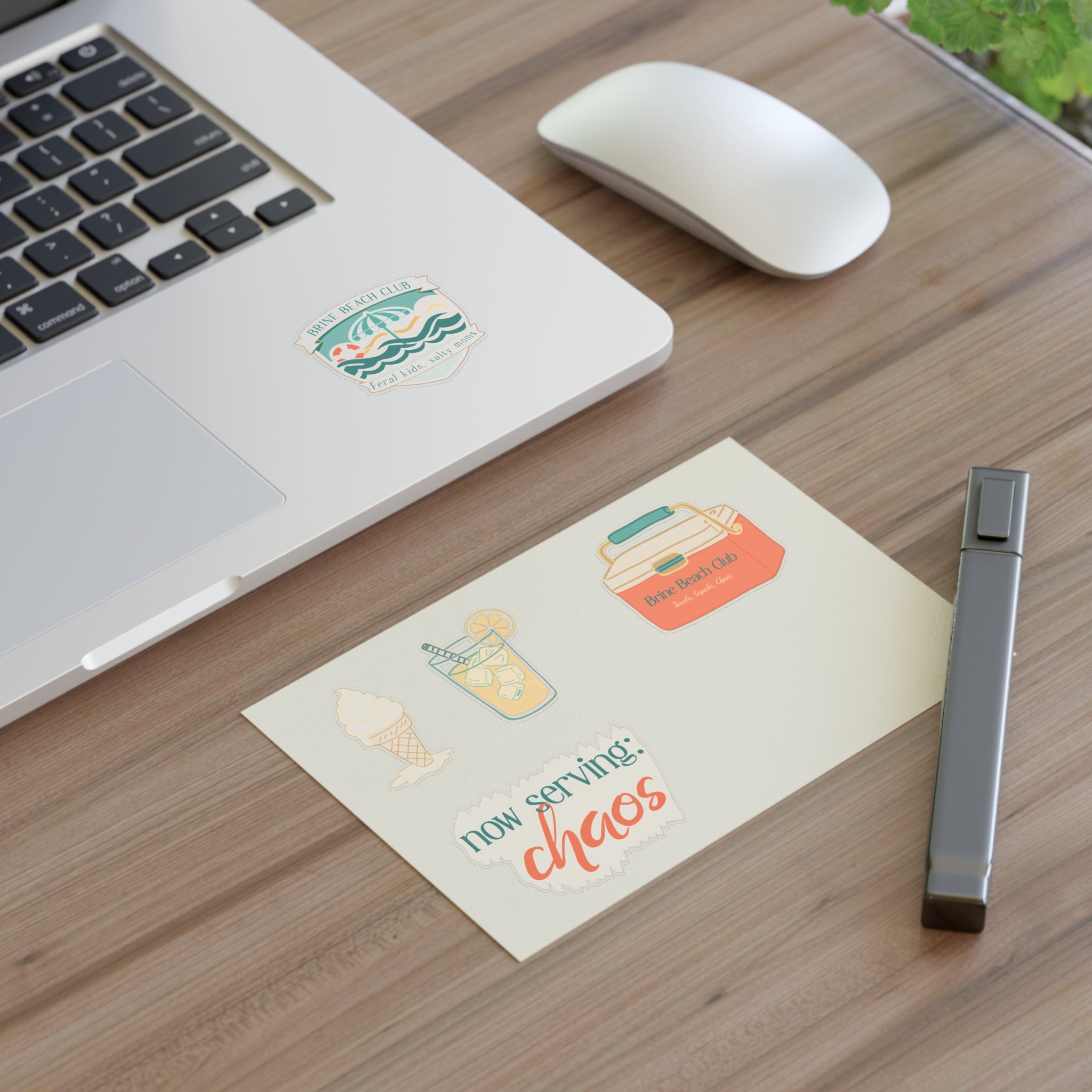 Brine Beach Club Snack Shack Sticker Sheets — Ret ro Coastal Snack Shack Sticker Pack
