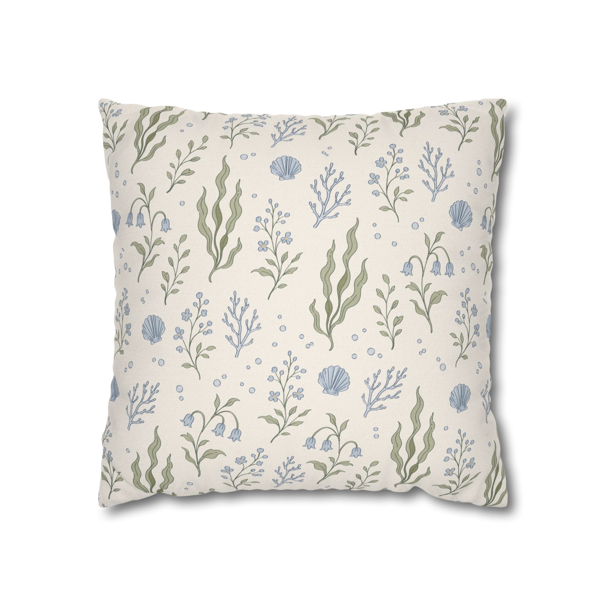 Sea Garden throw pillow cover Pillowcase | Square Decorative Pillowcase