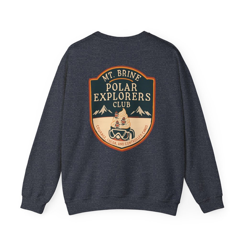 Crewneck Sweatshirt Mt Brine Polar Explorers Club Adventure Badge Design