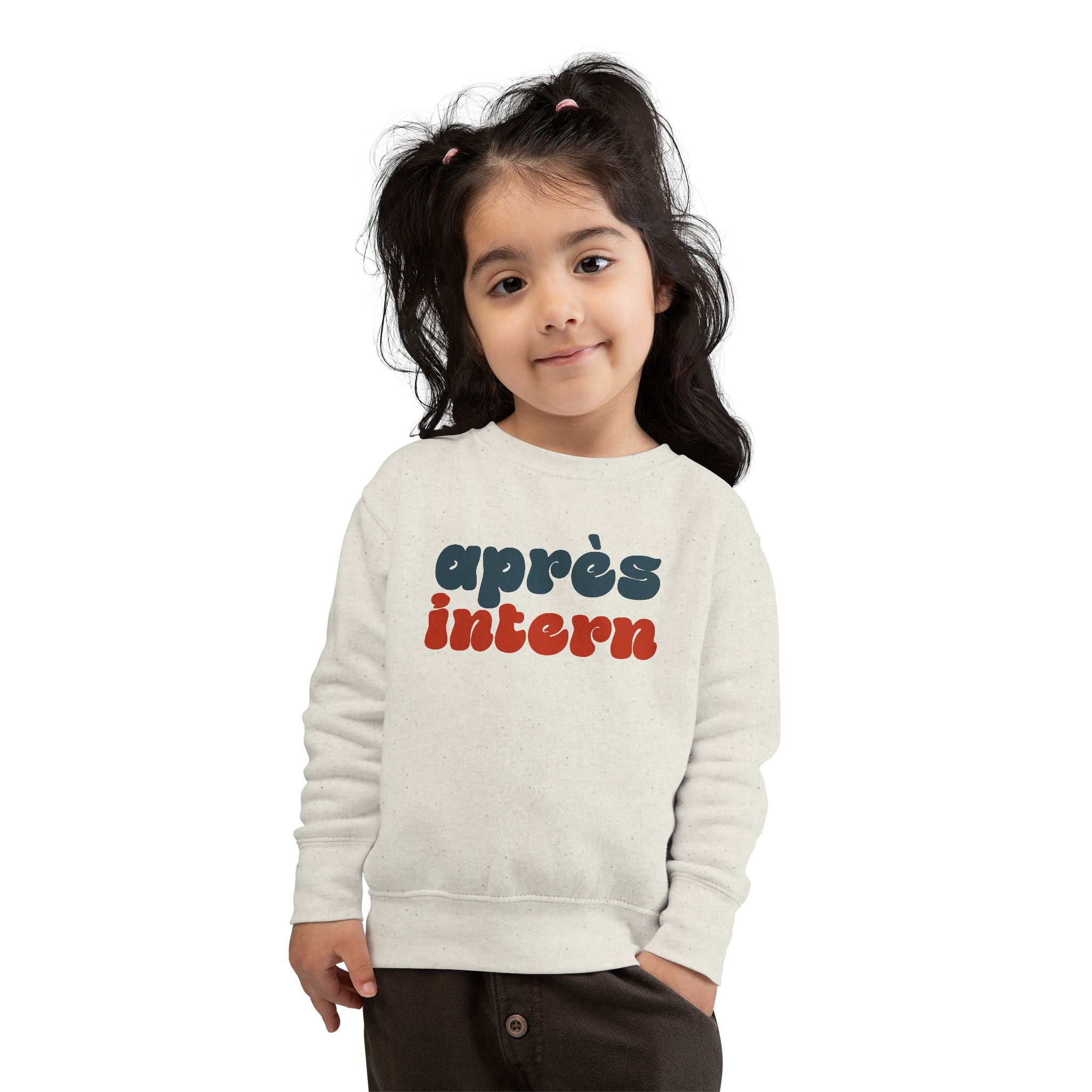 Après Intern Toddler Sweatshirt — Cute Après-Ski Crewneck for Kids