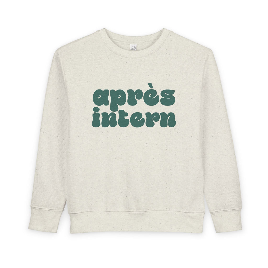 Après Intern Toddler Sweatshirt — Cute Après-Ski Crewneck for Kids
