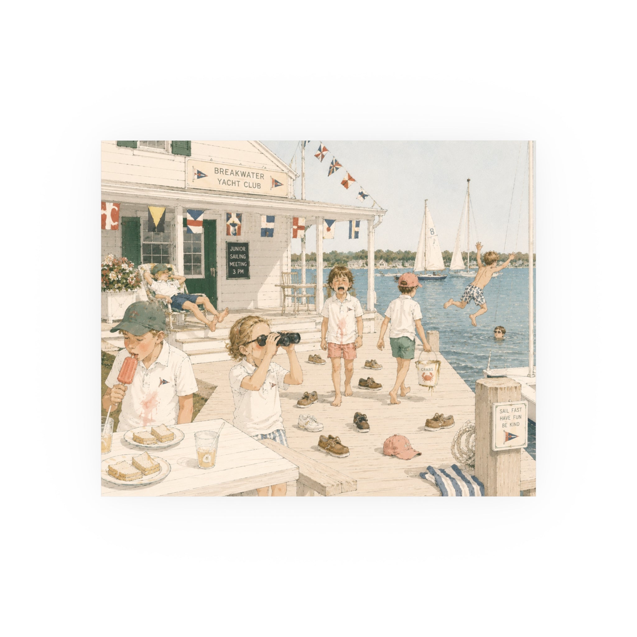 Junior Yacht Club Art Print — Cheeky Nautical Poster