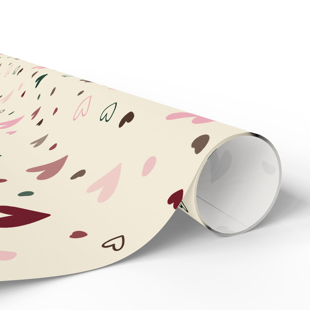 Heart Confetti Wrapping Paper Roll — Romantic Valentine’s Gift Wrap