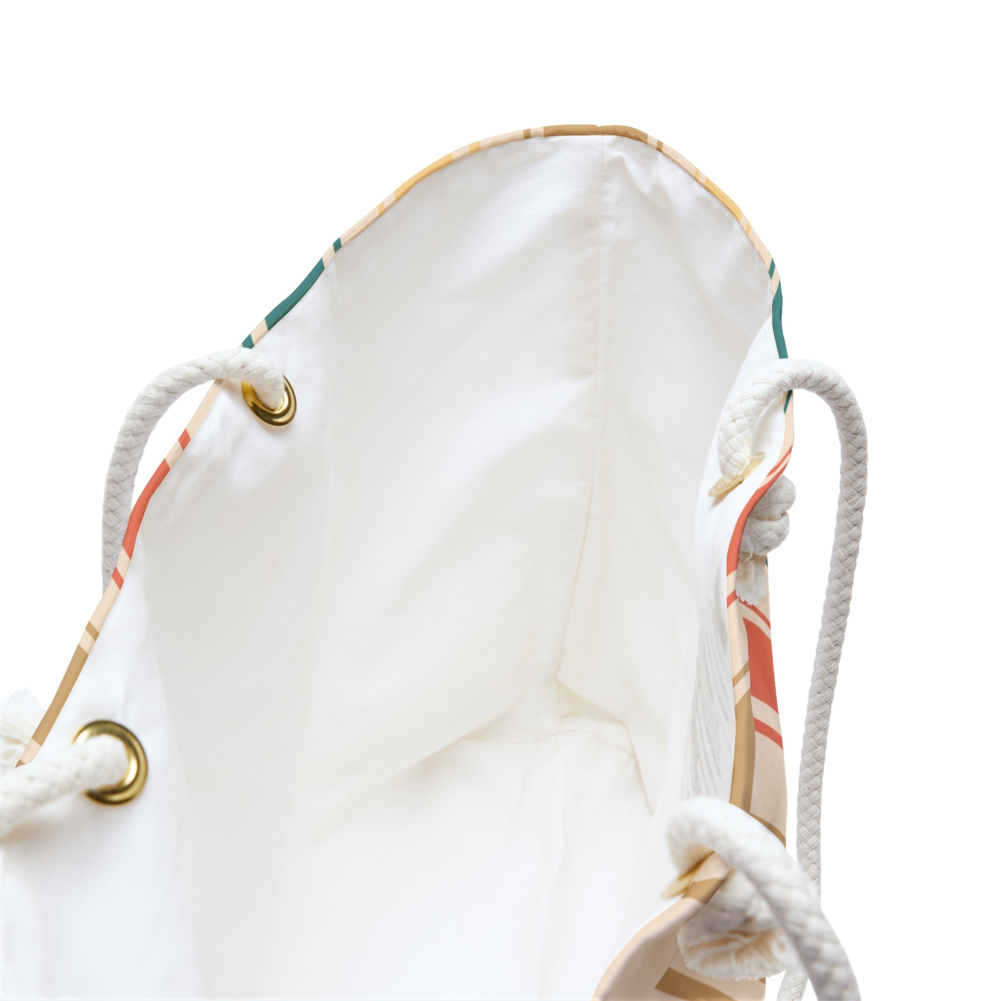 Weekender Bag — Brine Beach Club Cabana Stripe Tote with Rope Handles