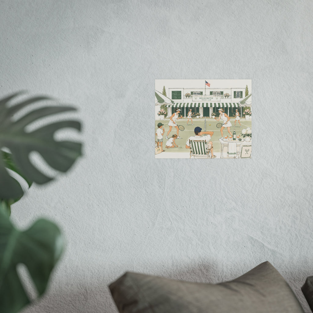 Breakwater Tennis Club Art Print — Satin & Archival Matte Poster