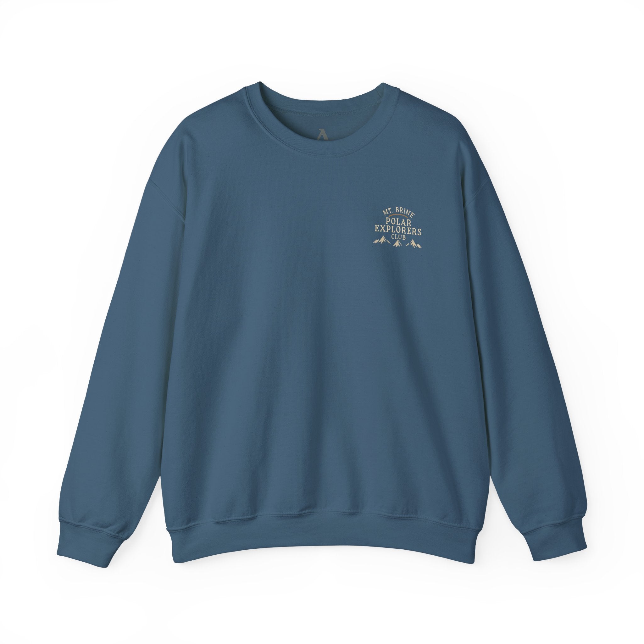 Crewneck Sweatshirt Mt Brine Polar Explorers Club Adventure Badge Design