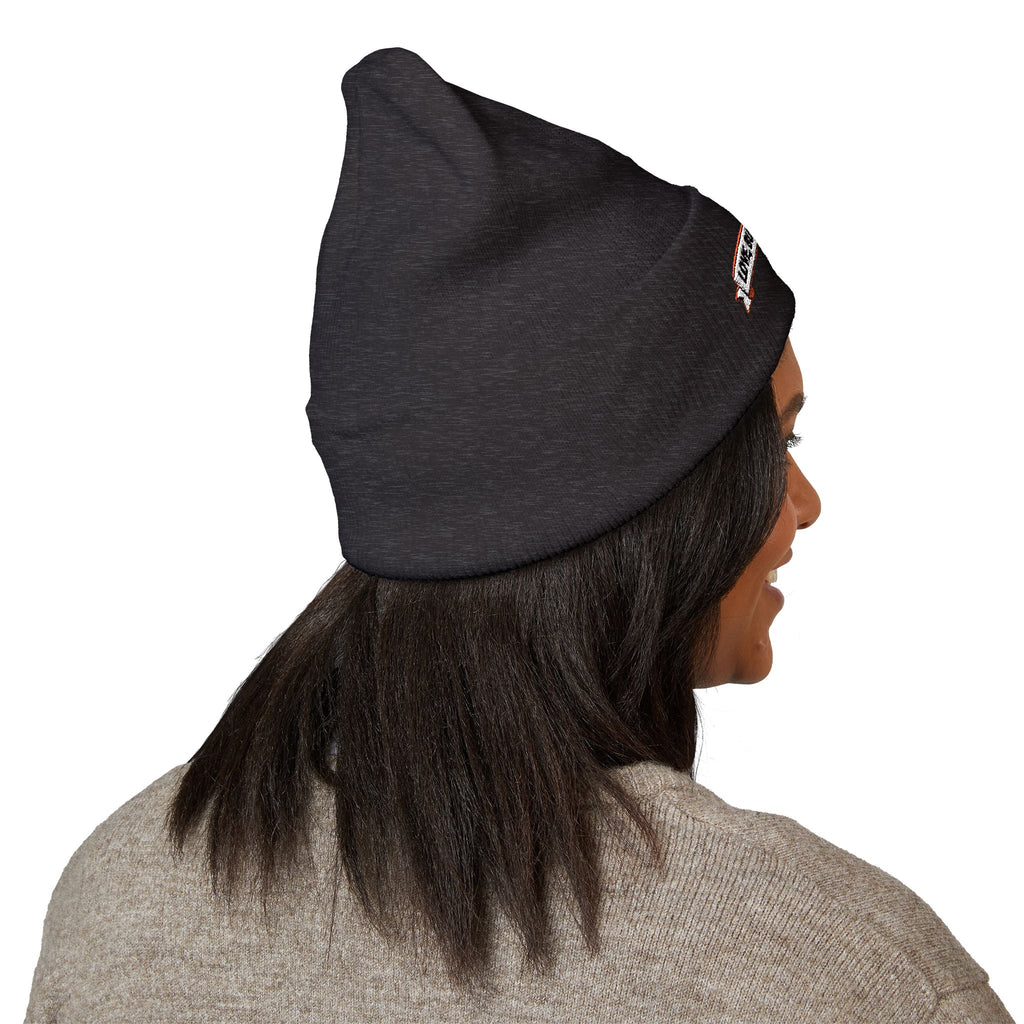Embroidered 'Love, But Make It Chaos' Cuffed Beanie