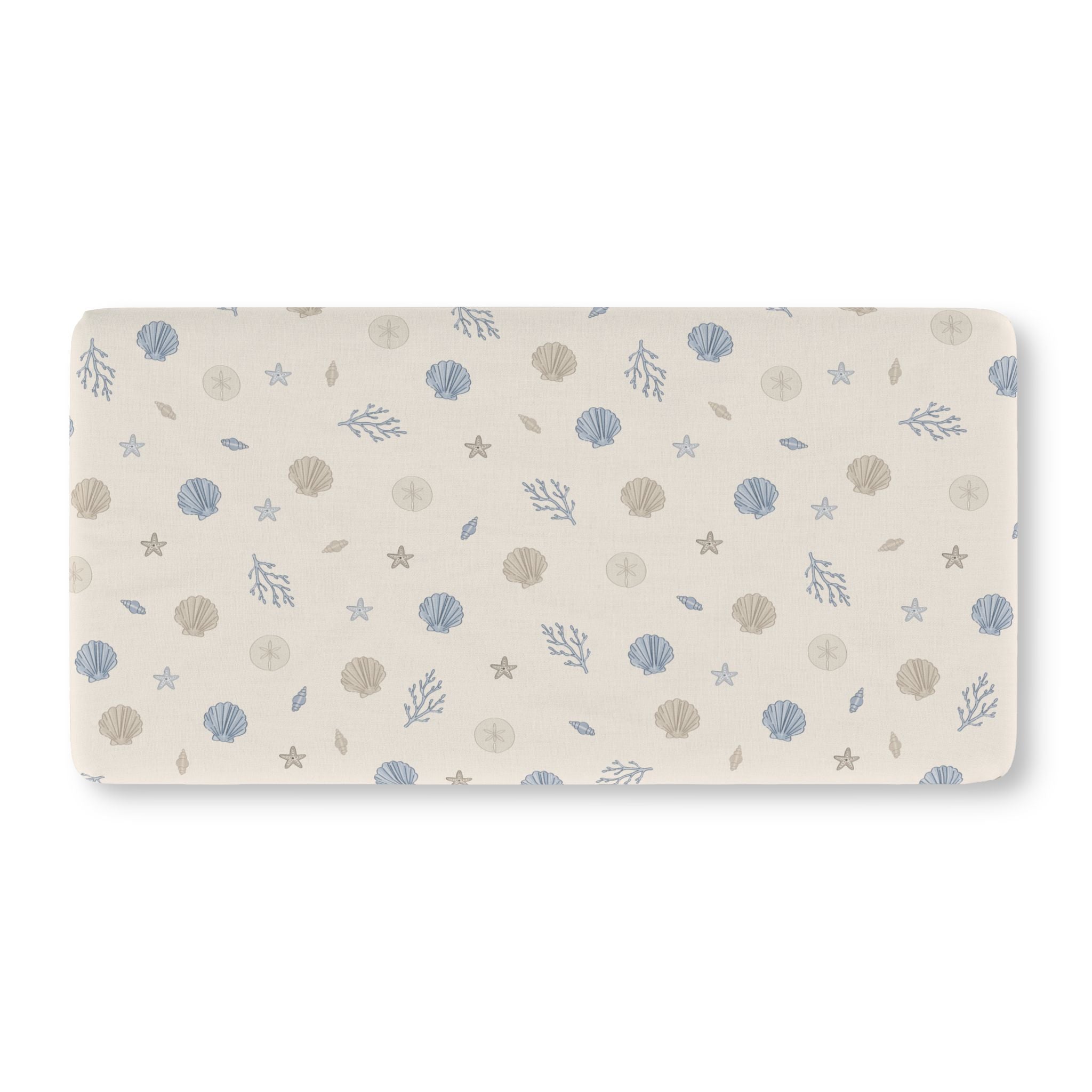 Tiny Tides Baby Fitted Crib Sheet | Ocean Wave Nursery Bedding