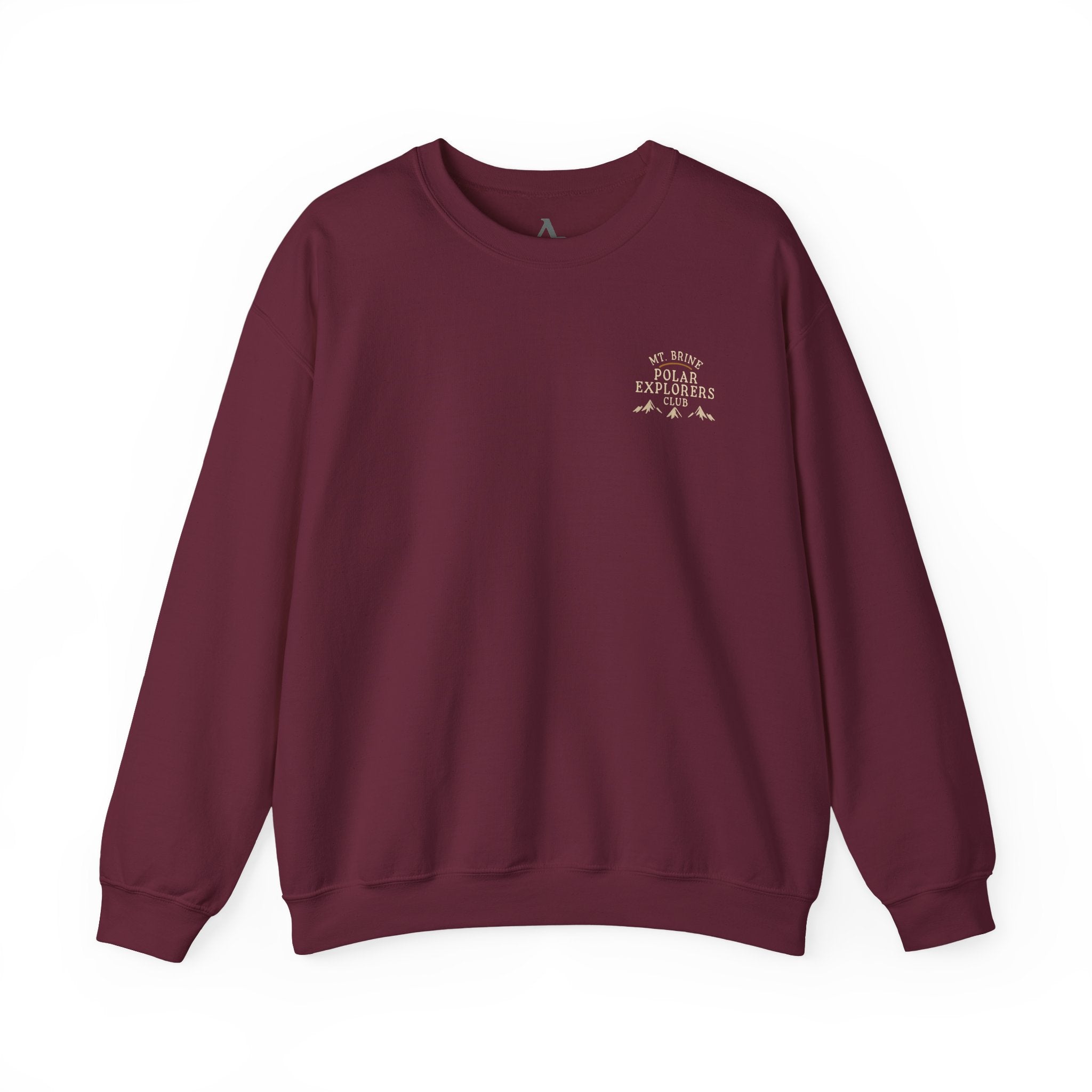 Crewneck Sweatshirt Mt Brine Polar Explorers Club Adventure Badge Design