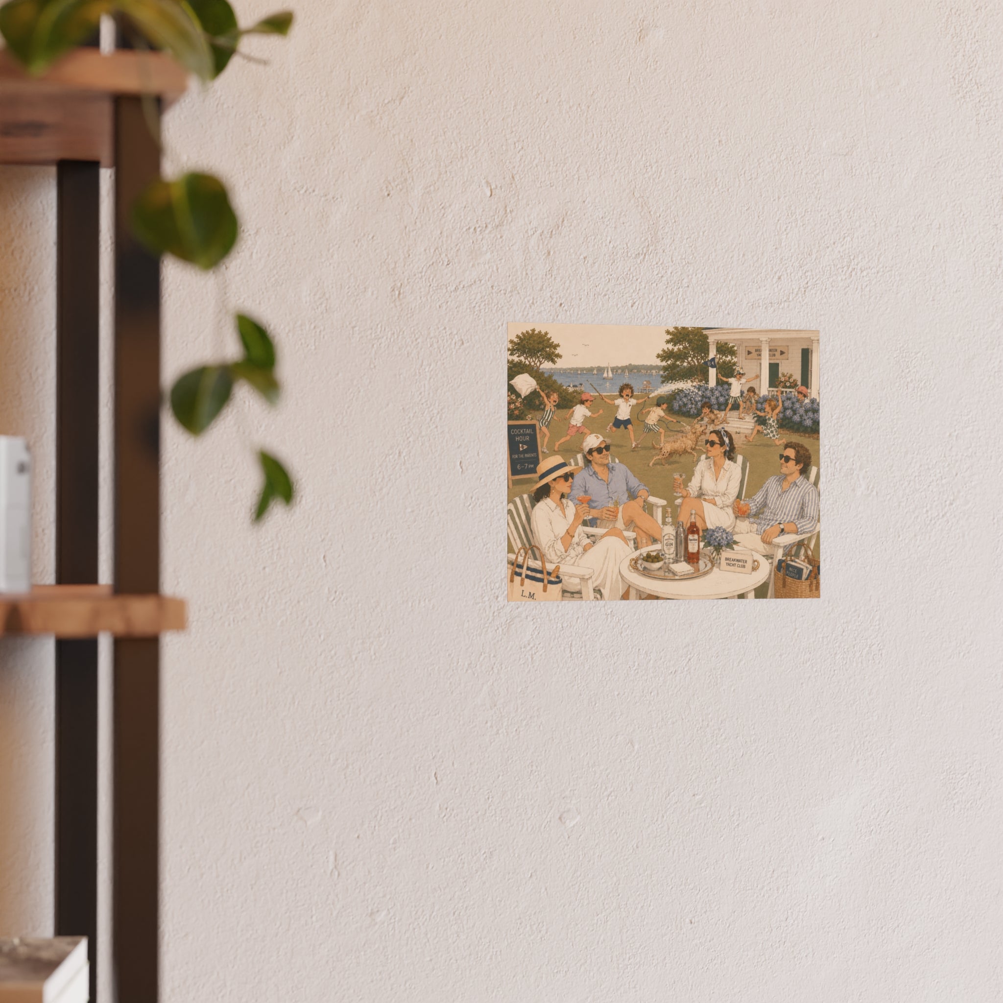 Cocktail Hour Yacht Club Art Print — Cheeky Nautical Poster