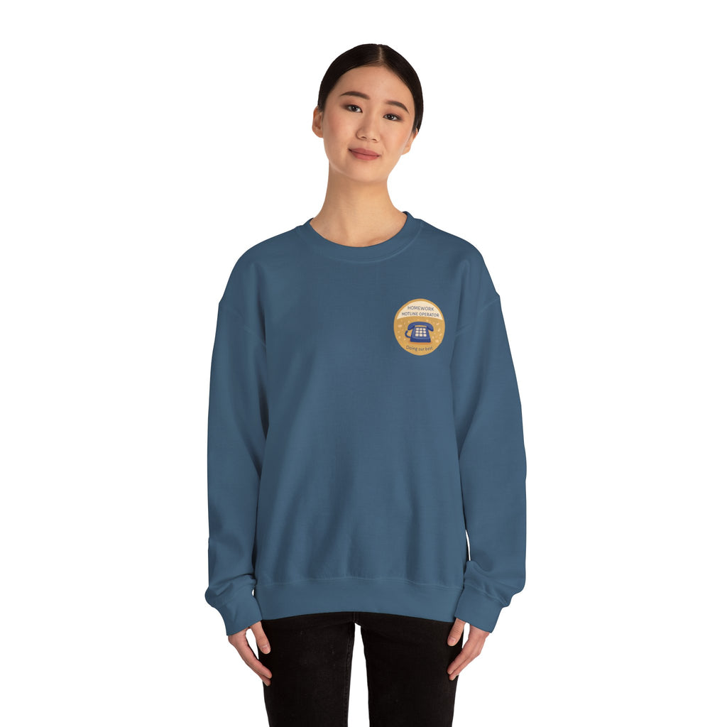Homework Hotline Mom Merit Badge Sweatshirt