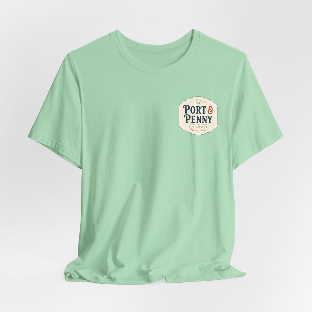 Port & Penny Retro Candy Bag Graphic Tee — Cute Vintage Snack Shirt