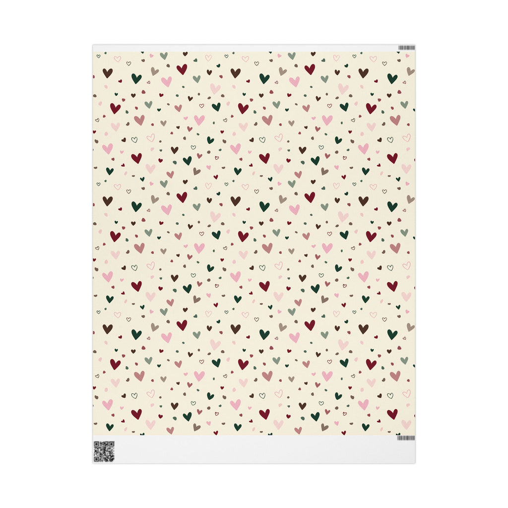 Heart Confetti Wrapping Paper Roll — Romantic Valentine’s Gift Wrap