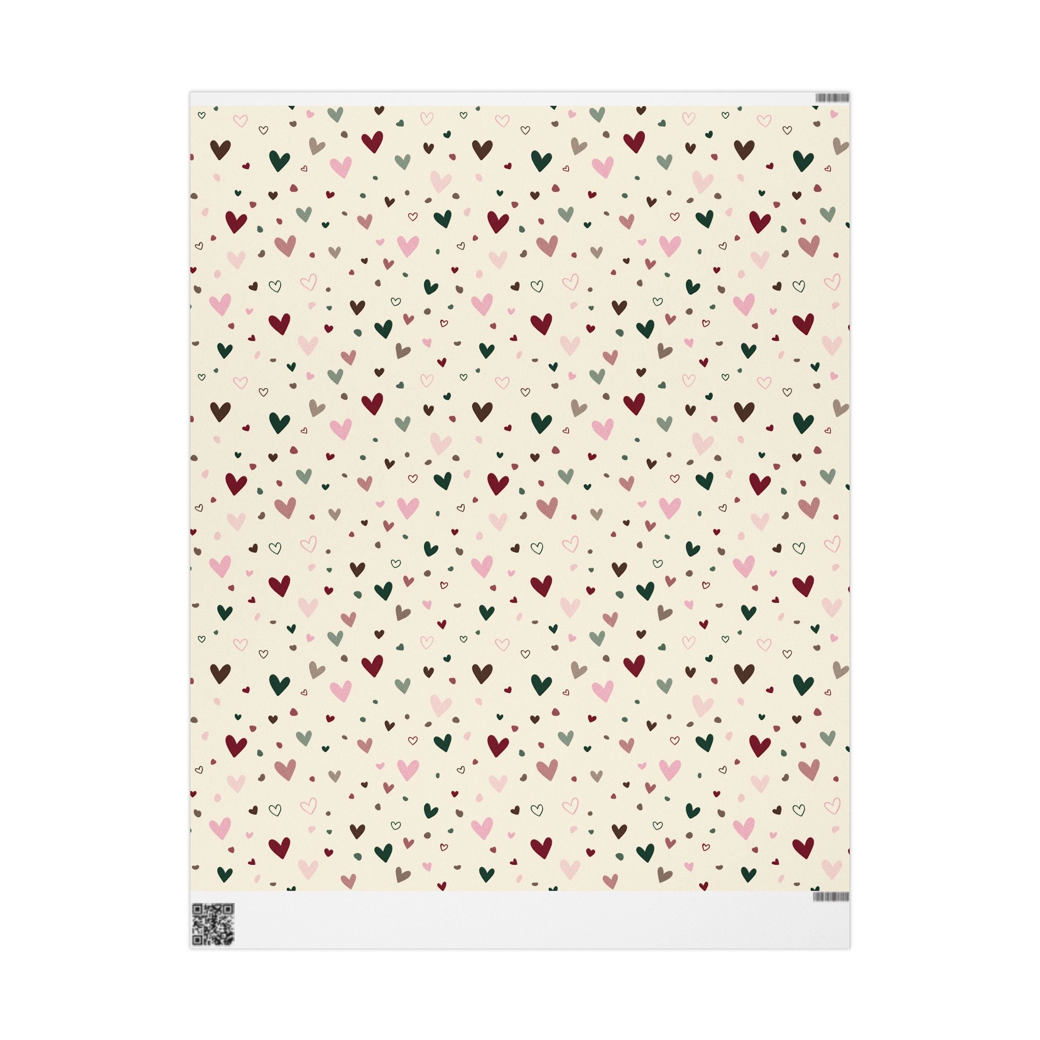 Heart Confetti Wrapping Paper Roll — Romantic Valentine’s Gift Wrap