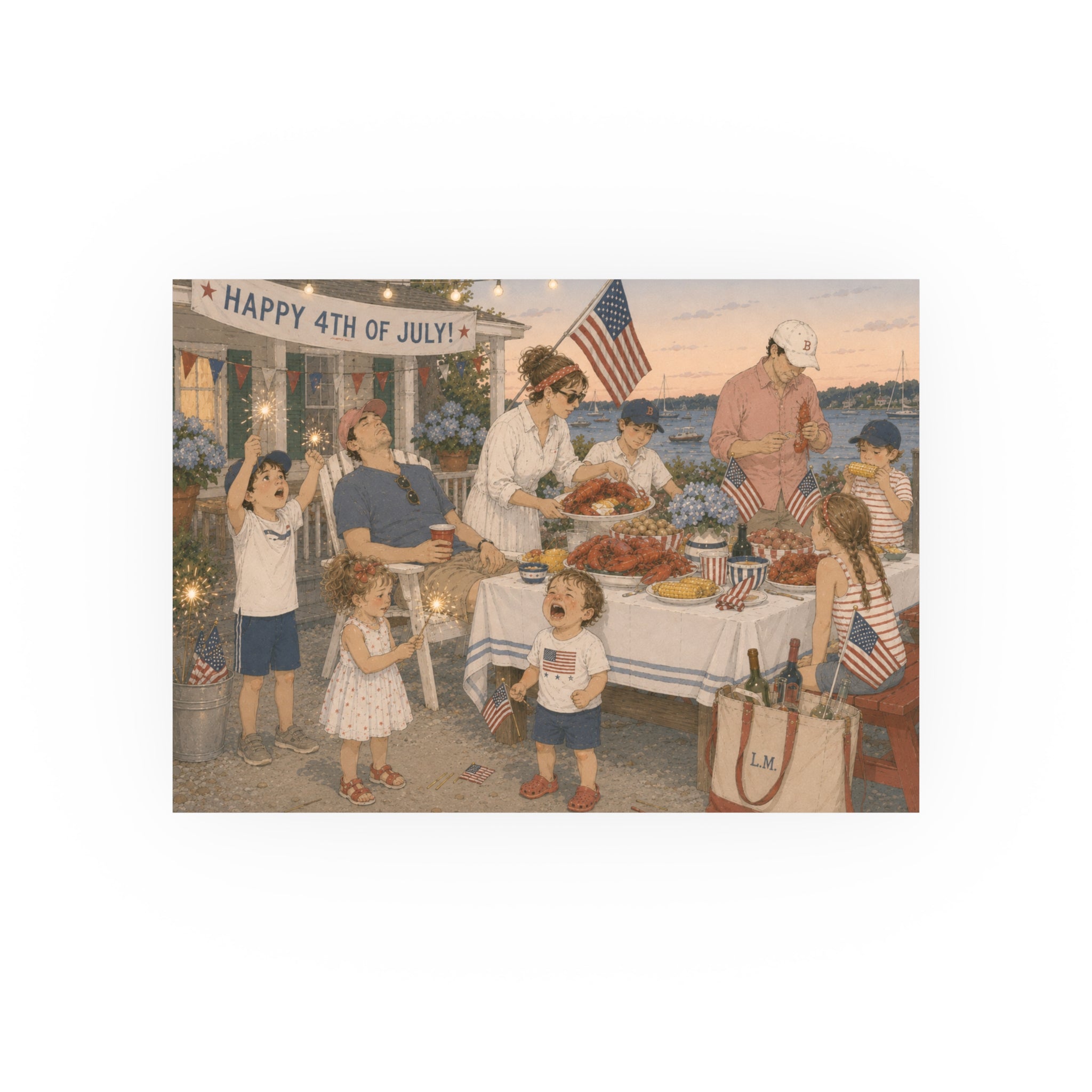Fourth of July Yacht Club Art Print — Cheeky Patriotic Poster