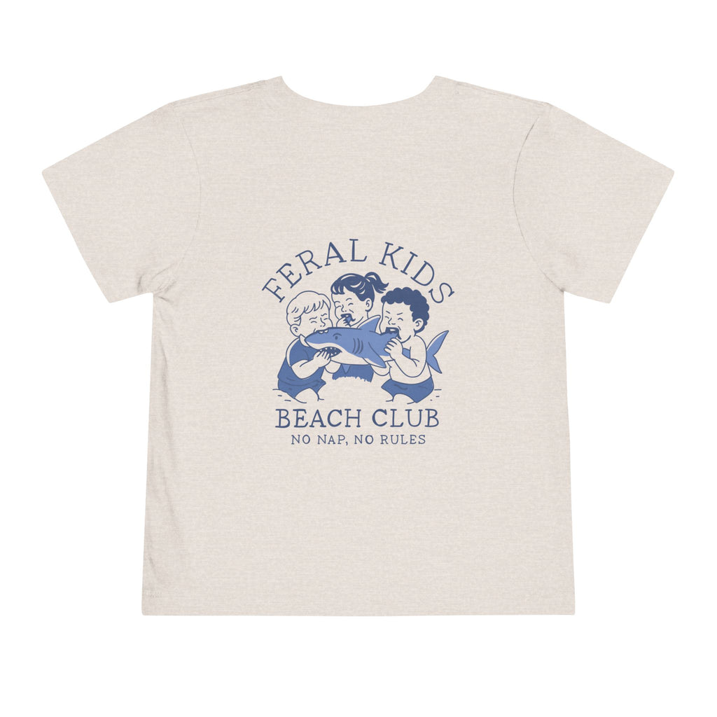 Toddler Tee — "No Nap, No Rules" Feral Kids Beach Club Graphic Shirt