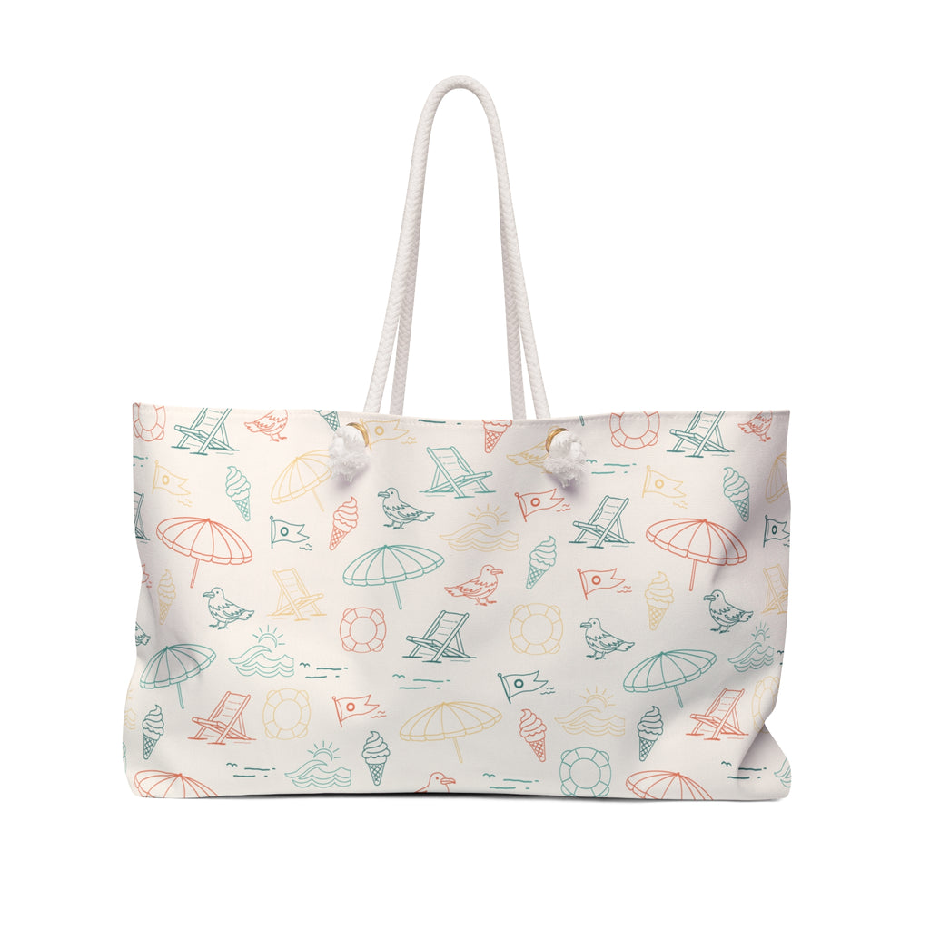 Brine Beach Club Scatter Pattern Weekender Bag with Rope Handles