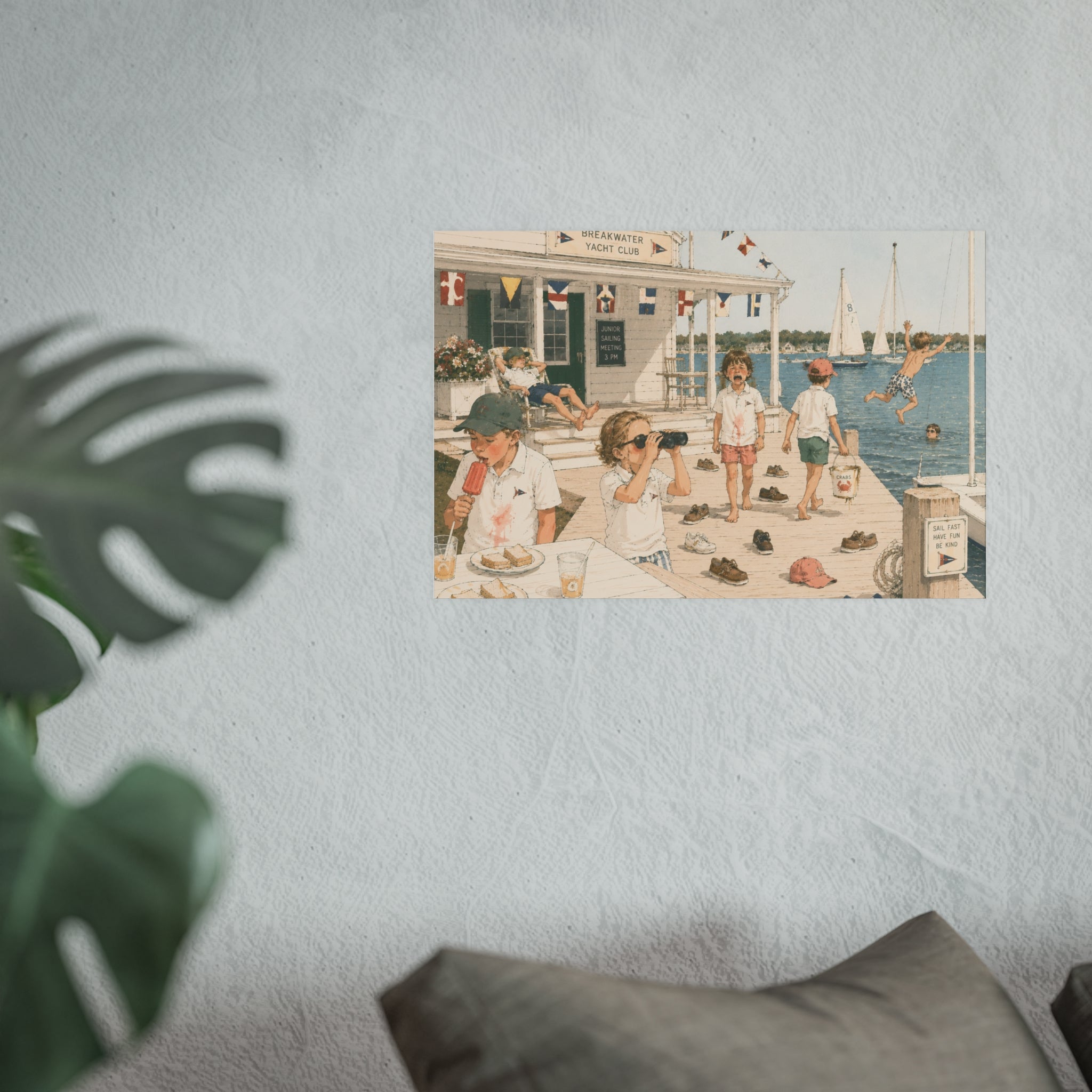 Junior Yacht Club Art Print — Cheeky Nautical Poster
