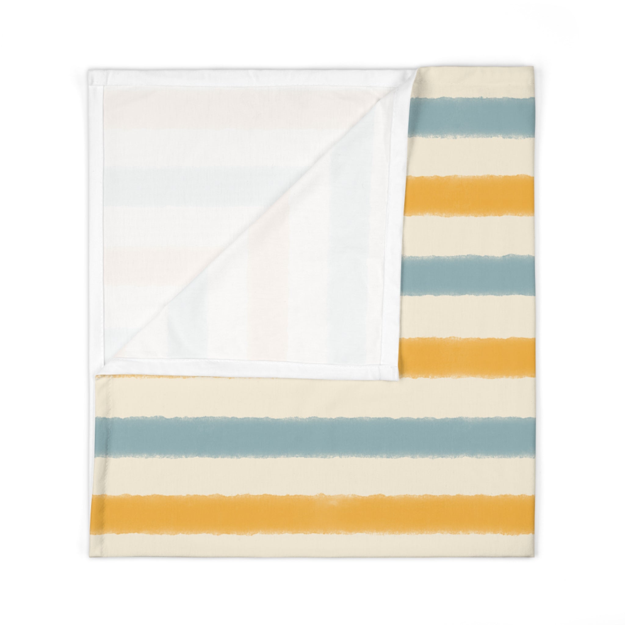 Vintage Watercolor Stripe Baby Swaddle Blanket — Playroom Newborn Gift