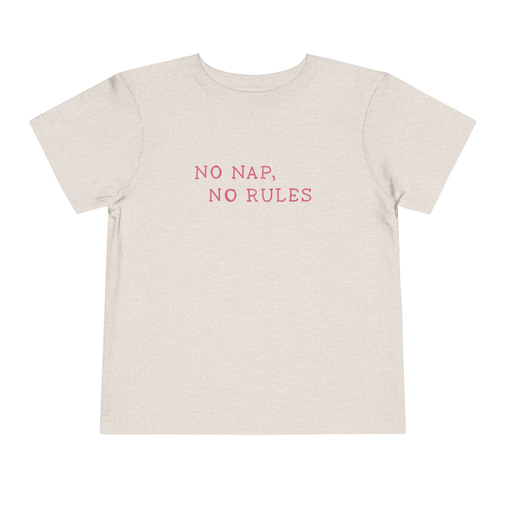 Toddler Tee — "No Nap, No Rules" Feral Kids Beach Club Graphic Shirt