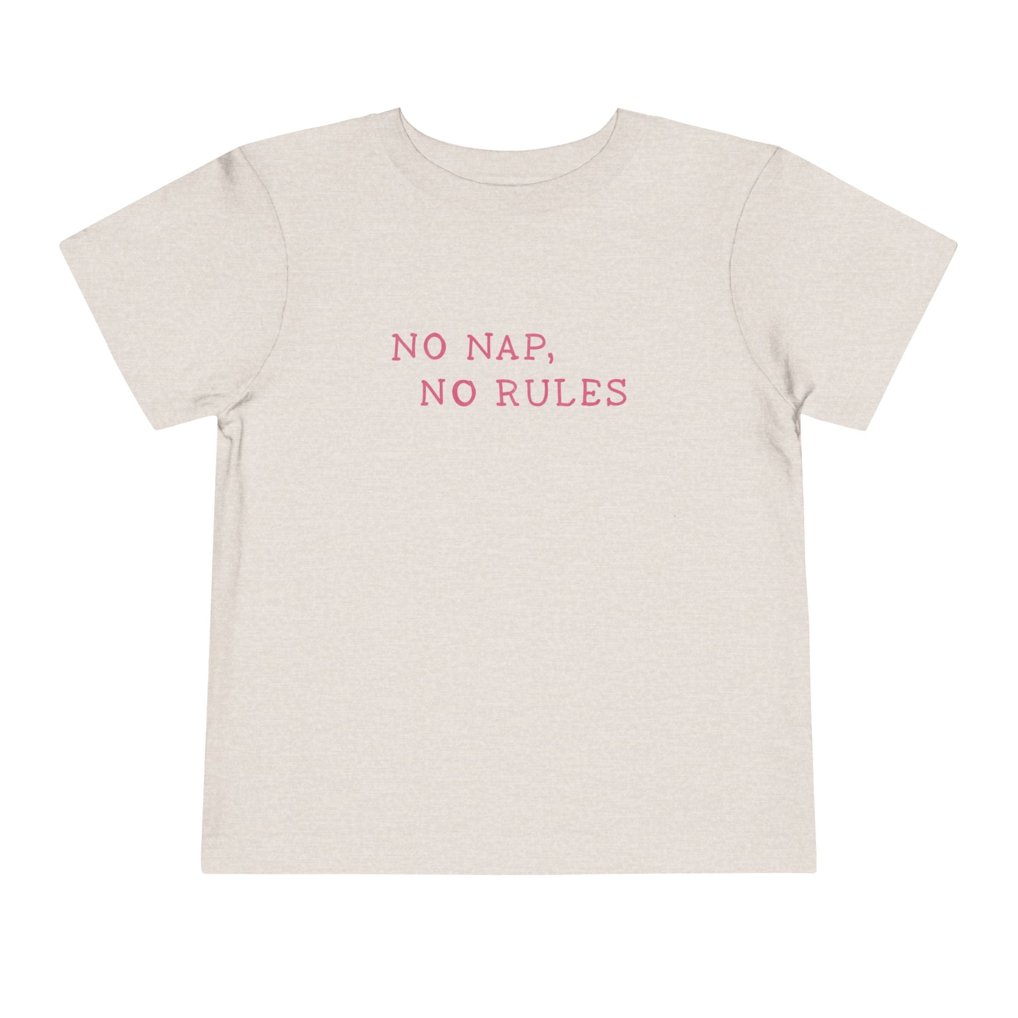 Toddler Tee — "No Nap, No Rules" Feral Kids Beach Club Graphic Shirt