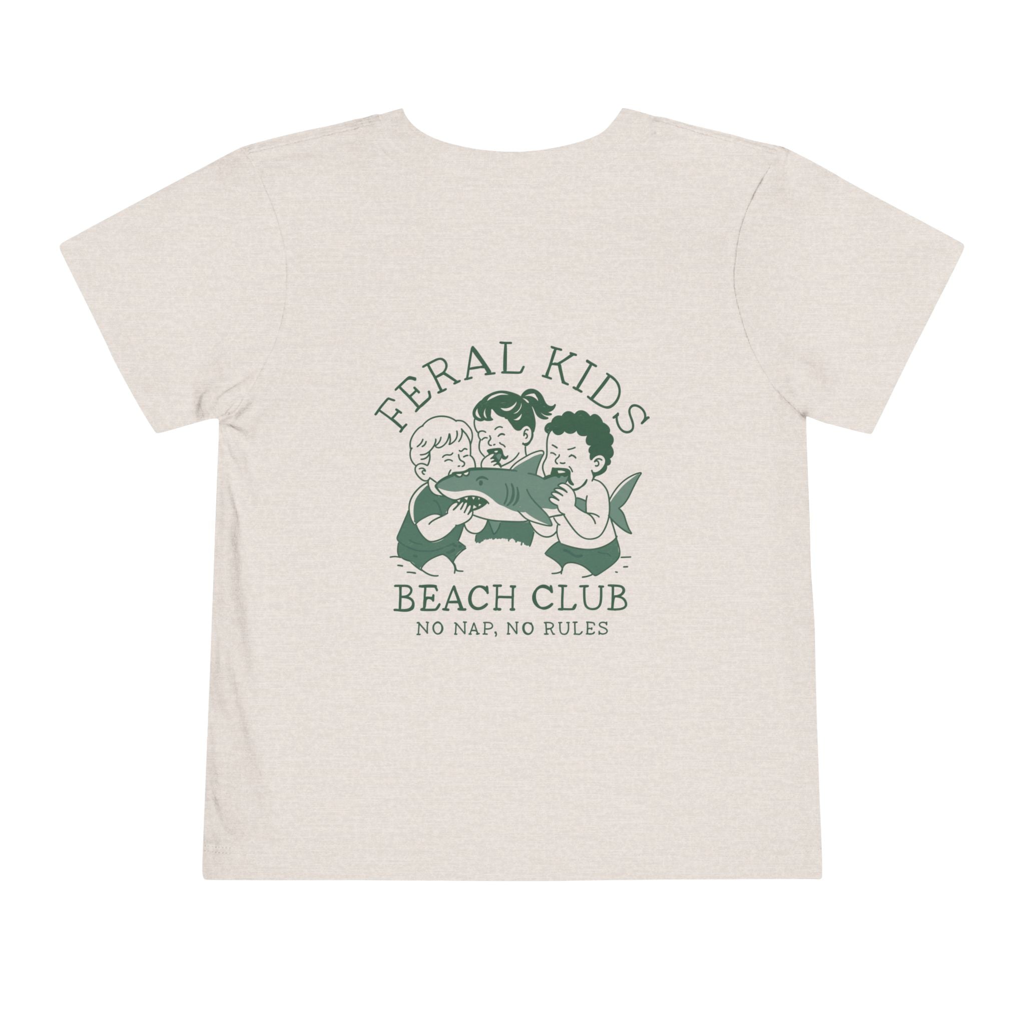 Toddler Tee — "No Nap, No Rules" Feral Kids Beach Club Graphic Shirt