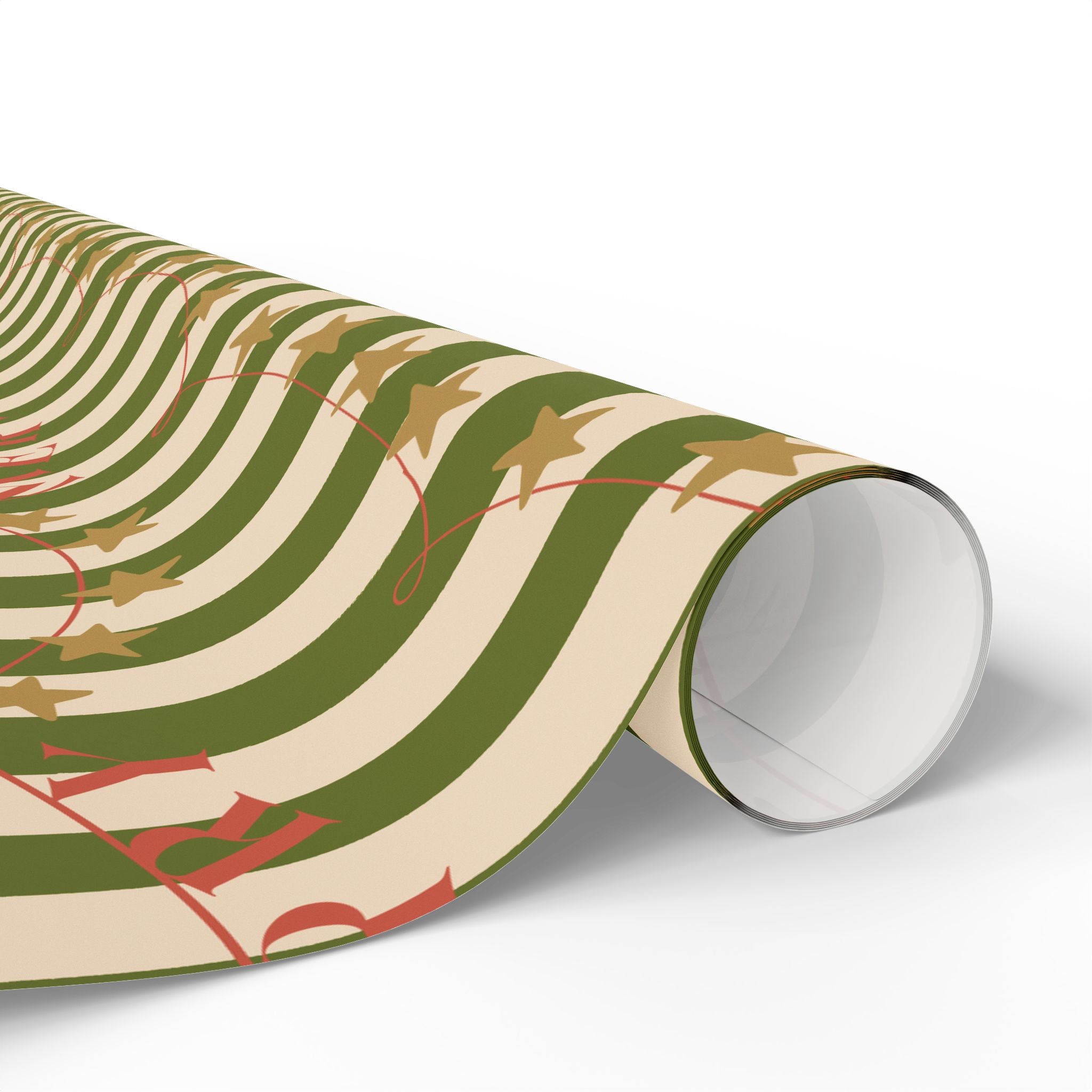 Vintage Star Garland Holiday Wrapping Paper