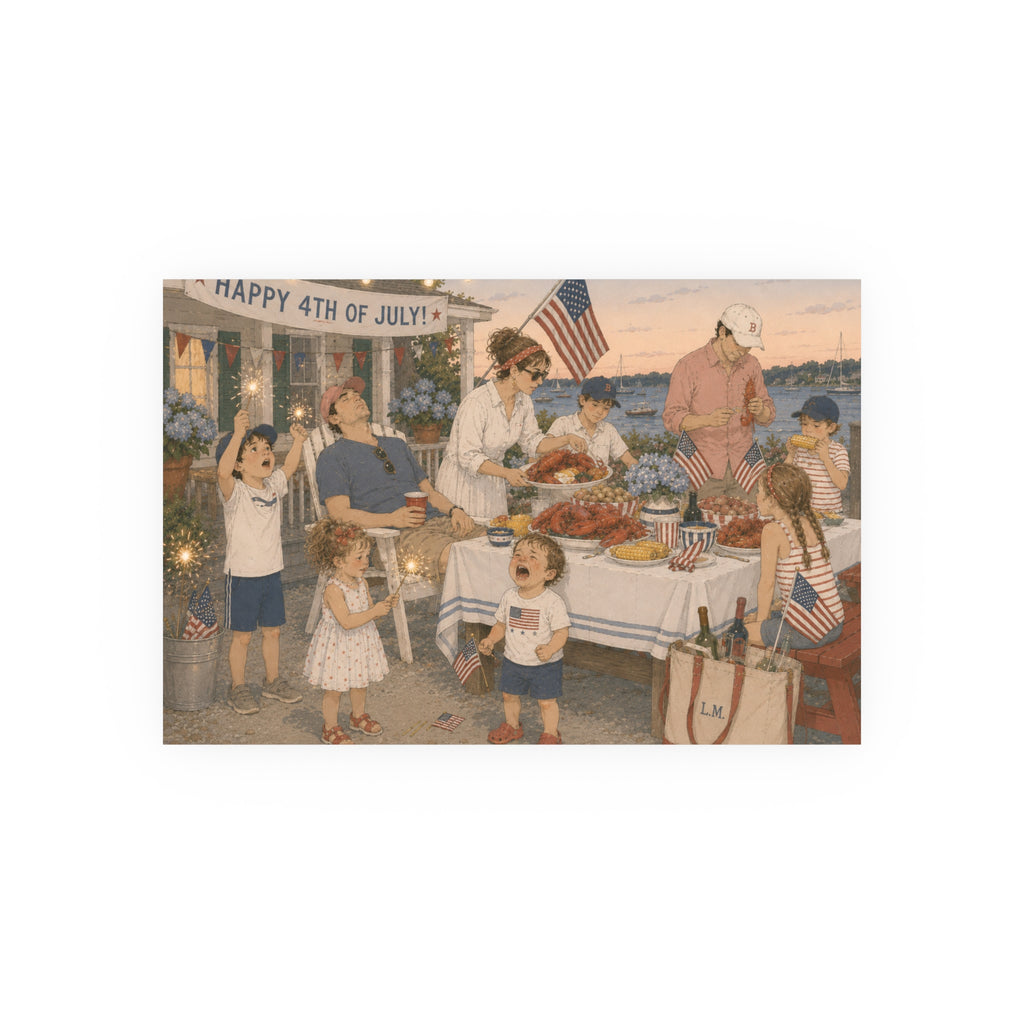 Fourth of July Yacht Club Art Print — Cheeky Patriotic Poster