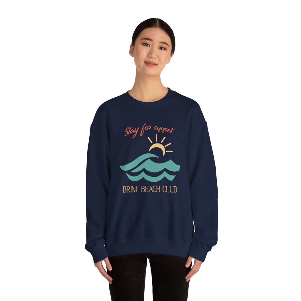 Brine Beach Club "Stay for Sunset" Golden Hour Sweatshirt