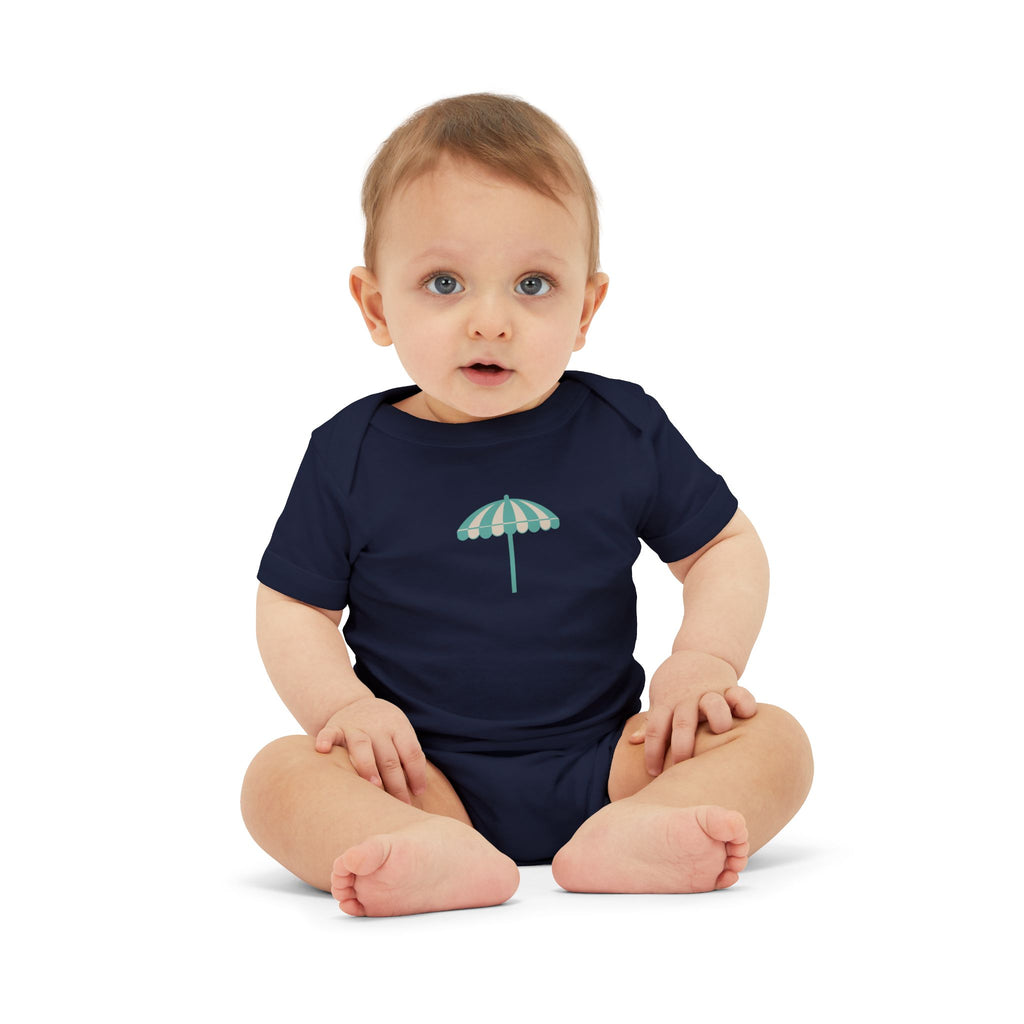 Infant One-Piece Bodysuit — Cute Beach Umbrella Graphic Baby Onesie